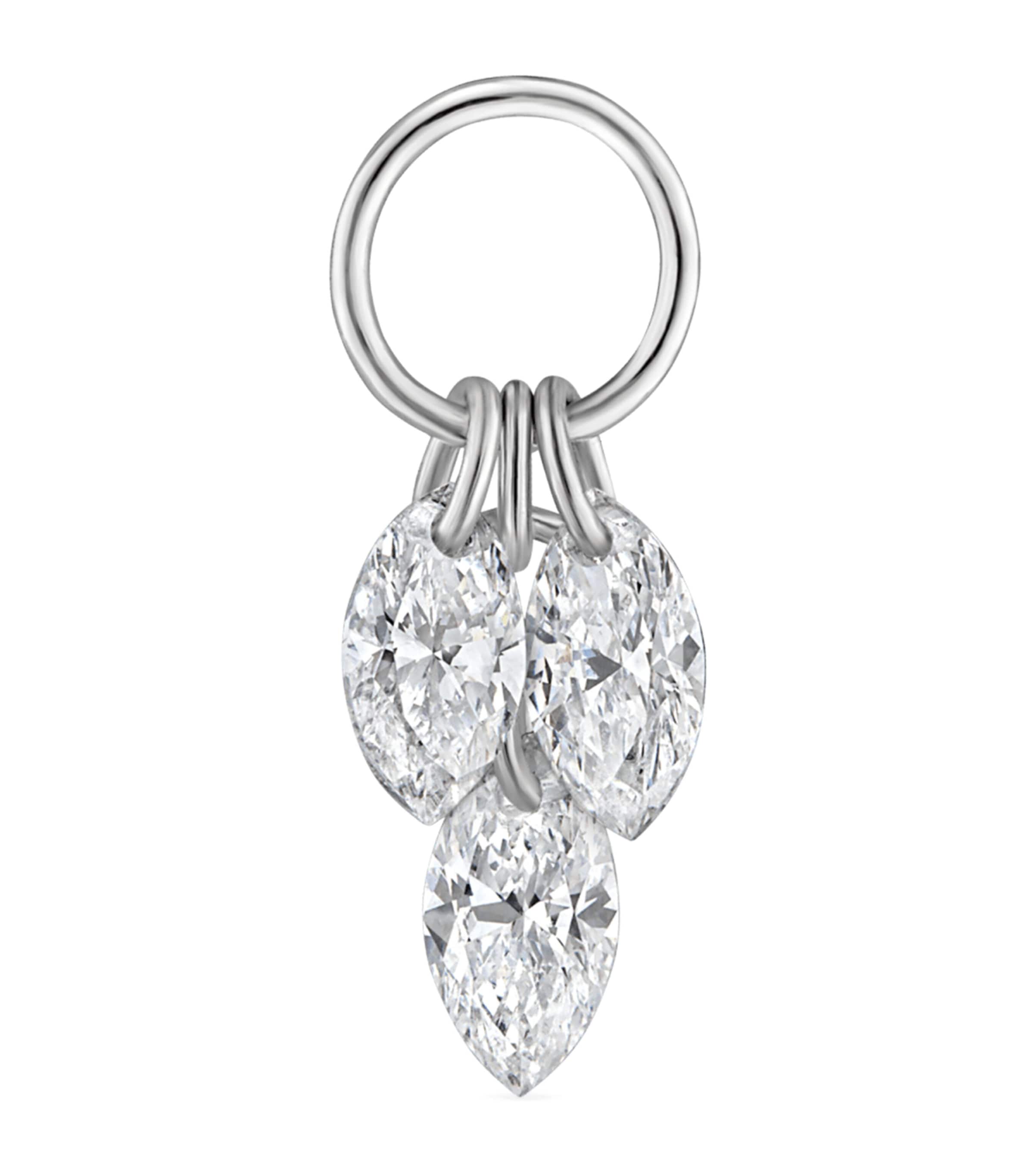 Floating Diamond Plume Charm (3.5mm)