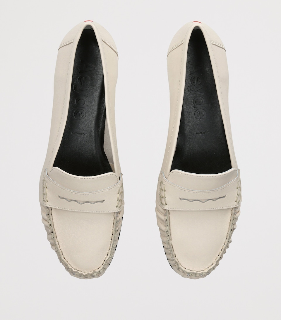 aeyde Leather Aldous Loafer Cream