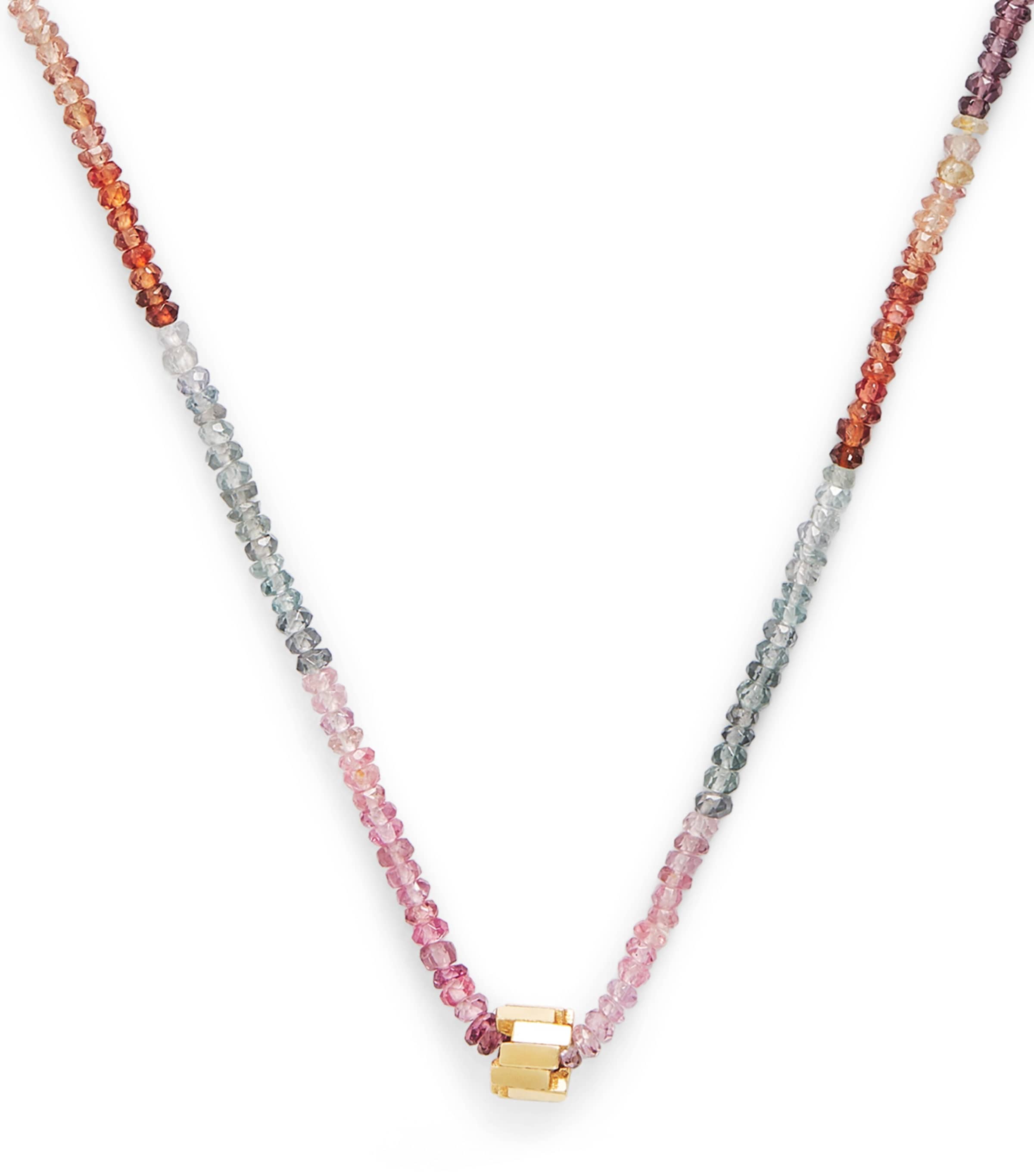 Suzanne Kalan Rose Gold and Tourmaline Infinite Beaded Necklace Rg/tour