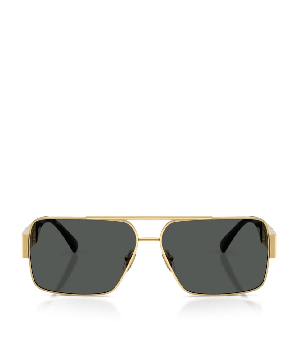 Wire-Frame Rectangular Sunglasses