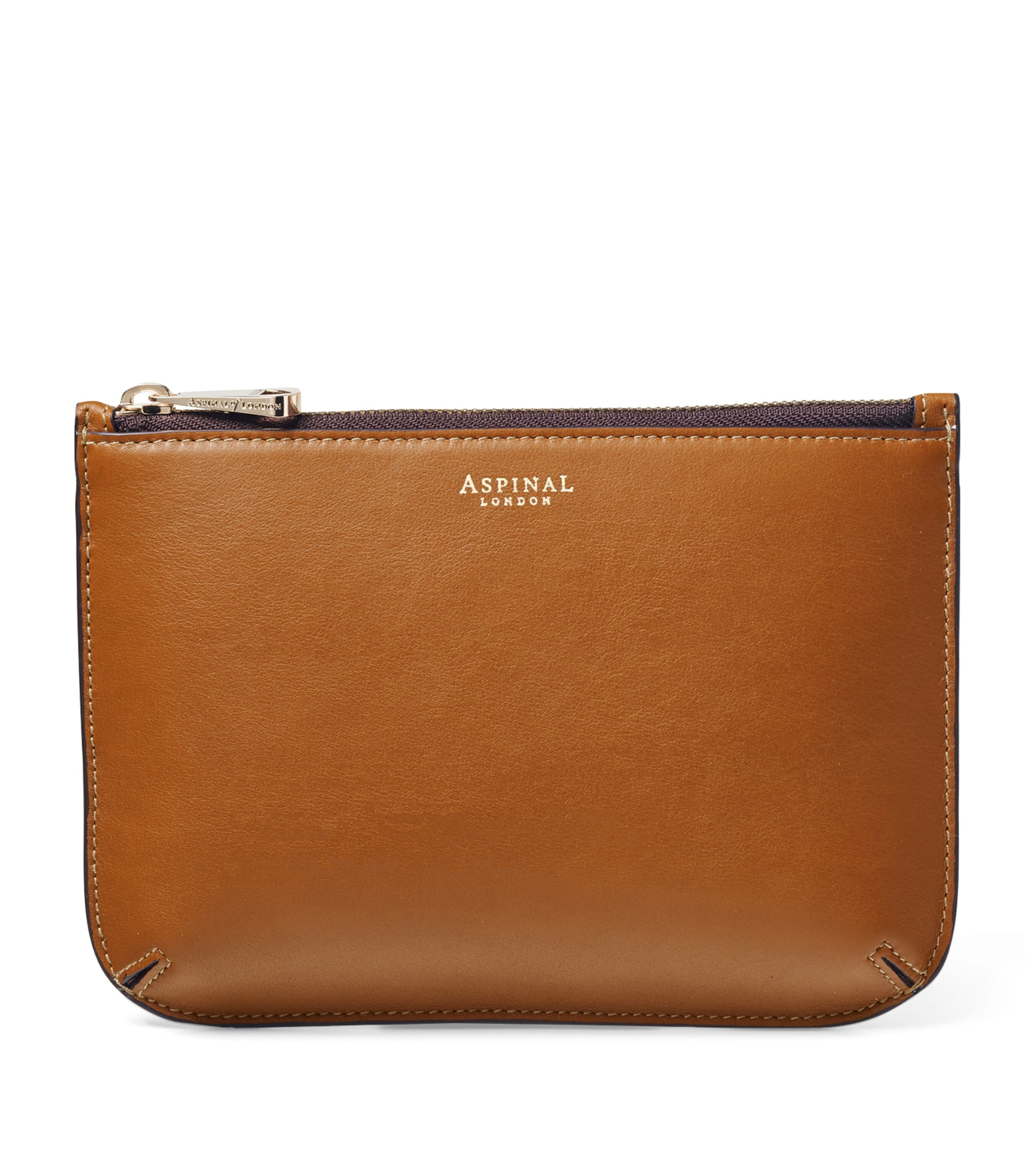 Aspinal Of London Medium Leather Ella Pouch Tan