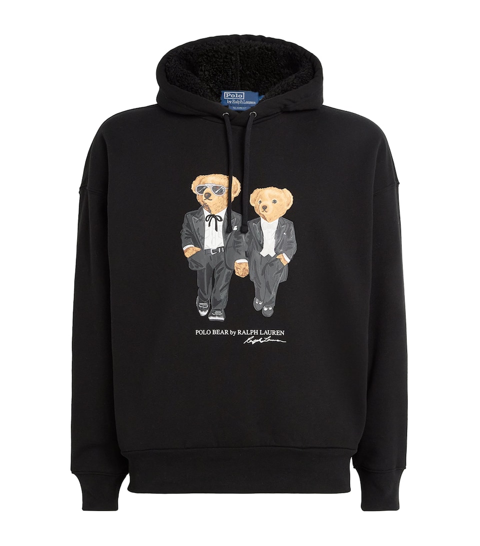Cotton-Blend Ralph and Ricky Polo Bear Hoodie