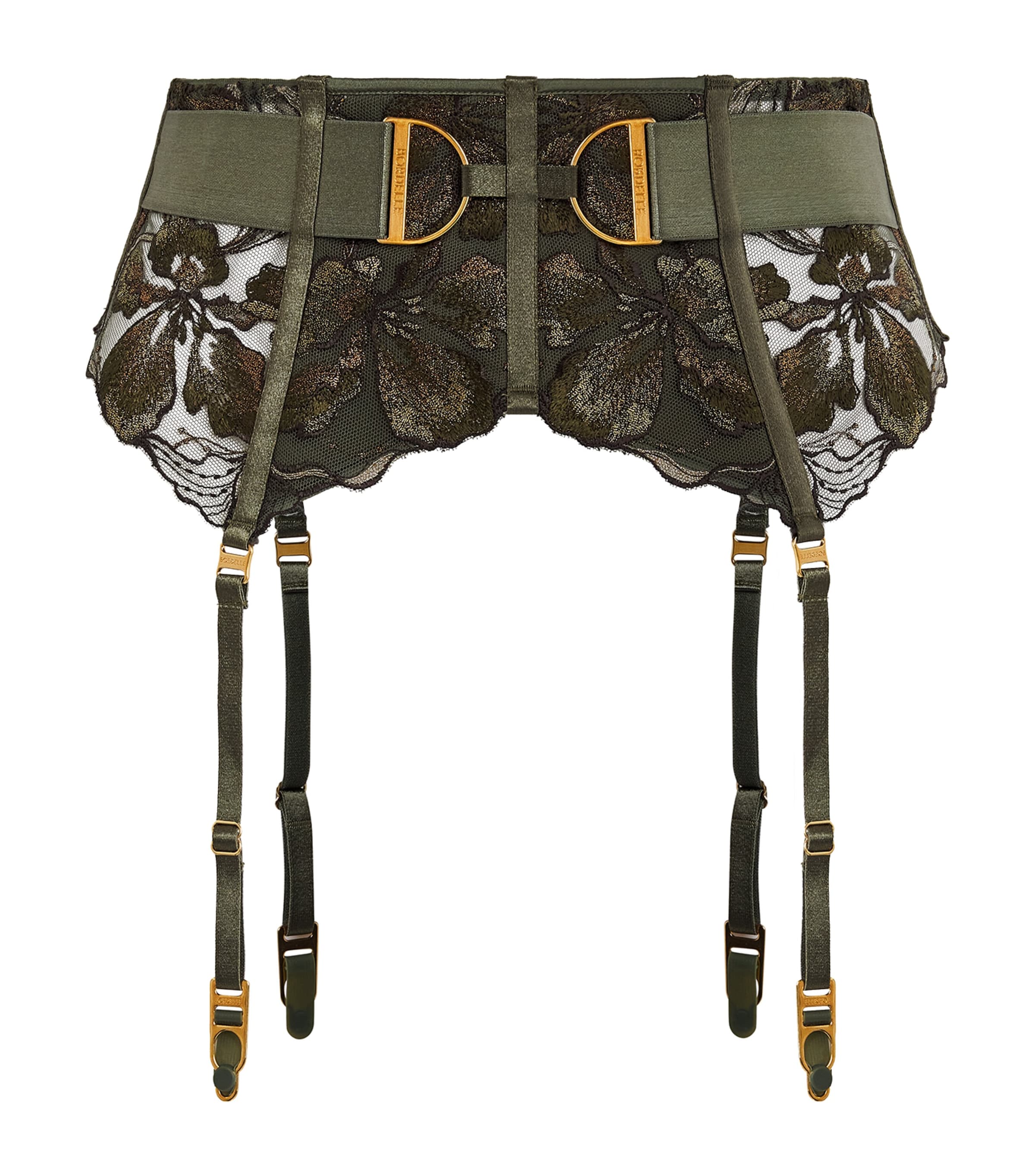 Bordelle Womens Ren Suspender Olive
