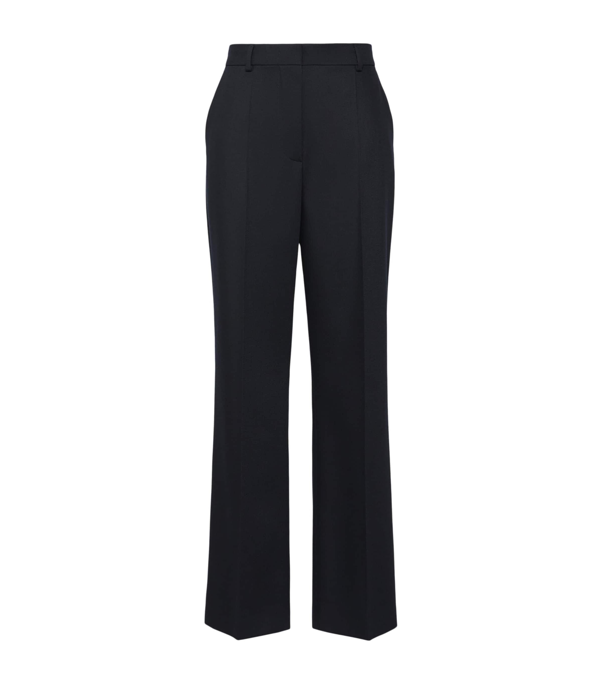 Weekend Max Mara Womens Virgin Wool Tailored Trousers Ultramarine