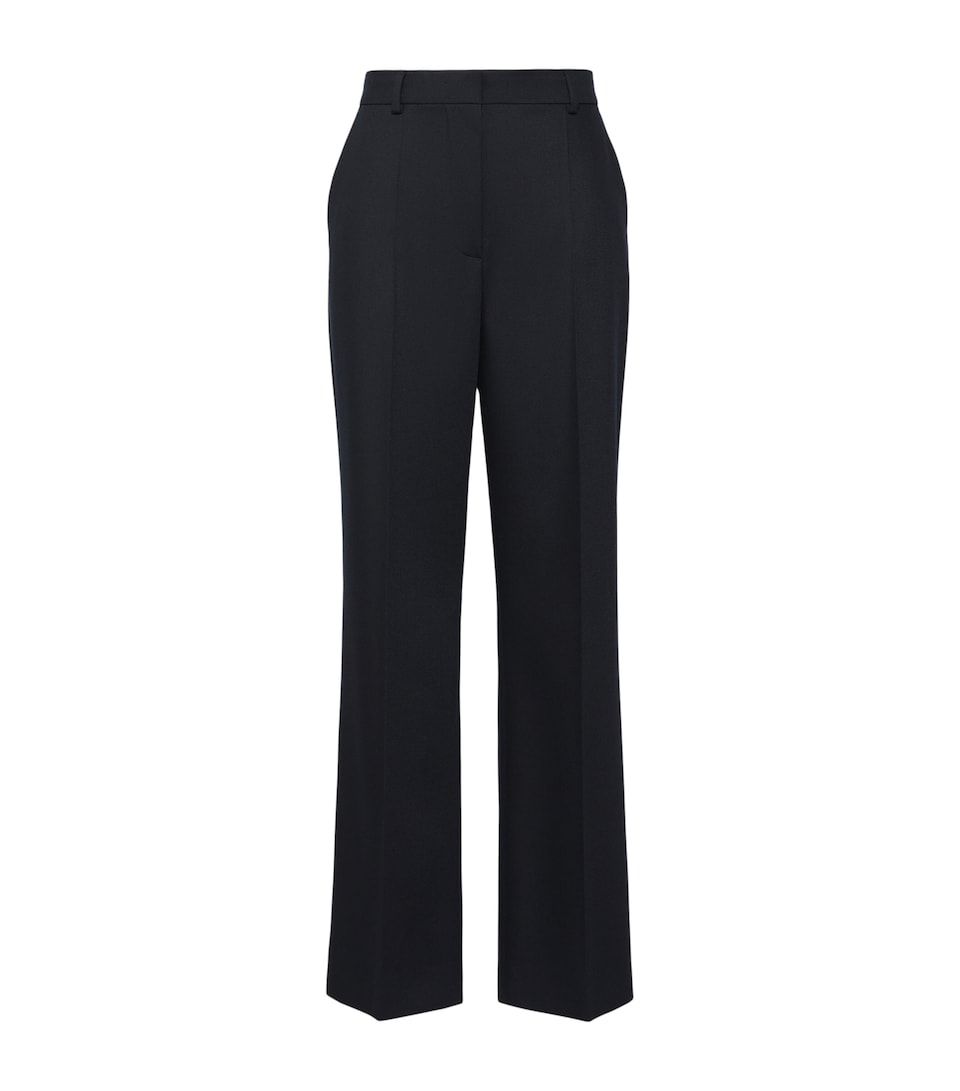 Weekend Max Mara Womens Virgin Wool Tailored Trousers Ultramarine