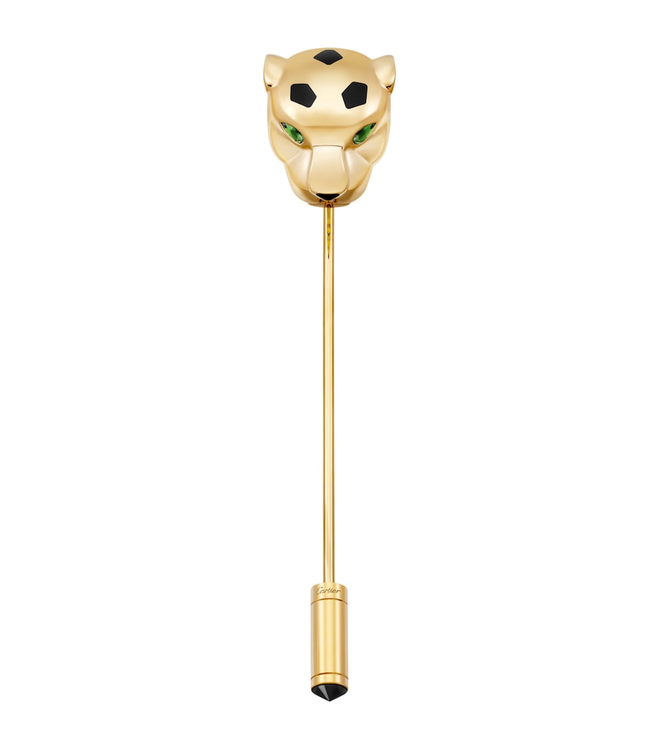 Yellow Gold, Onyx and Tsavorites Panthère de Cartier Tie Pin