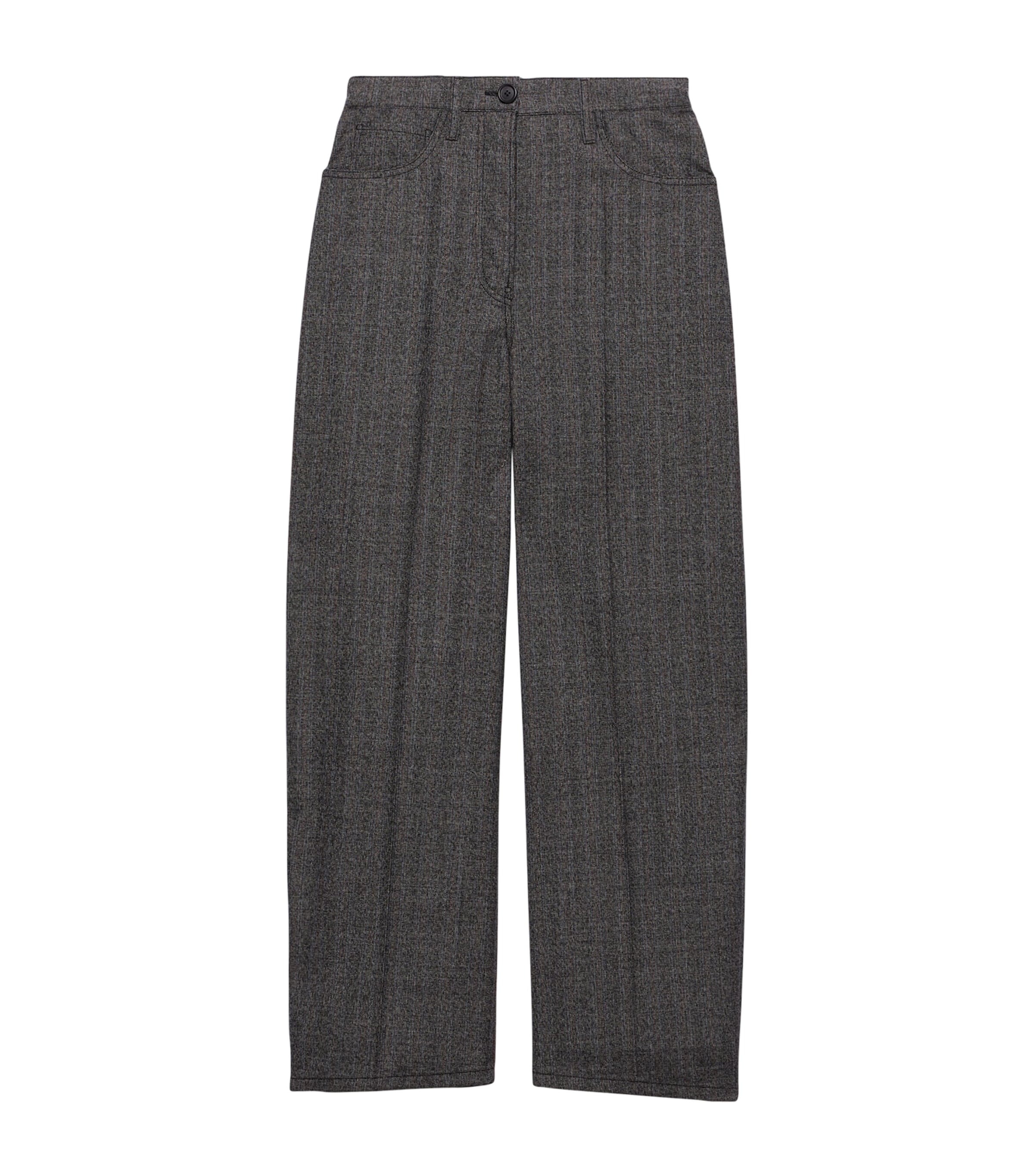 Prada Womens Moulin Wool Trousers Black