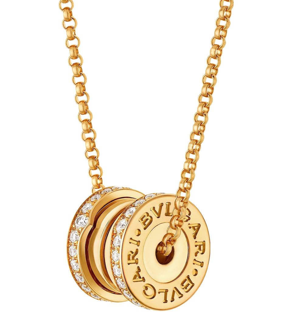 Bvlgari Yellow Gold and Diamond B.zero1 Pendant Necklace Yellow Gold