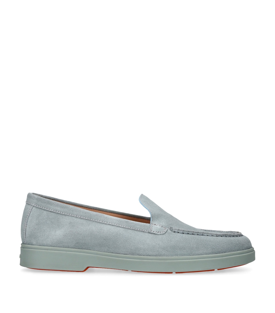 Santoni Suede Loafers Blue/pal.c