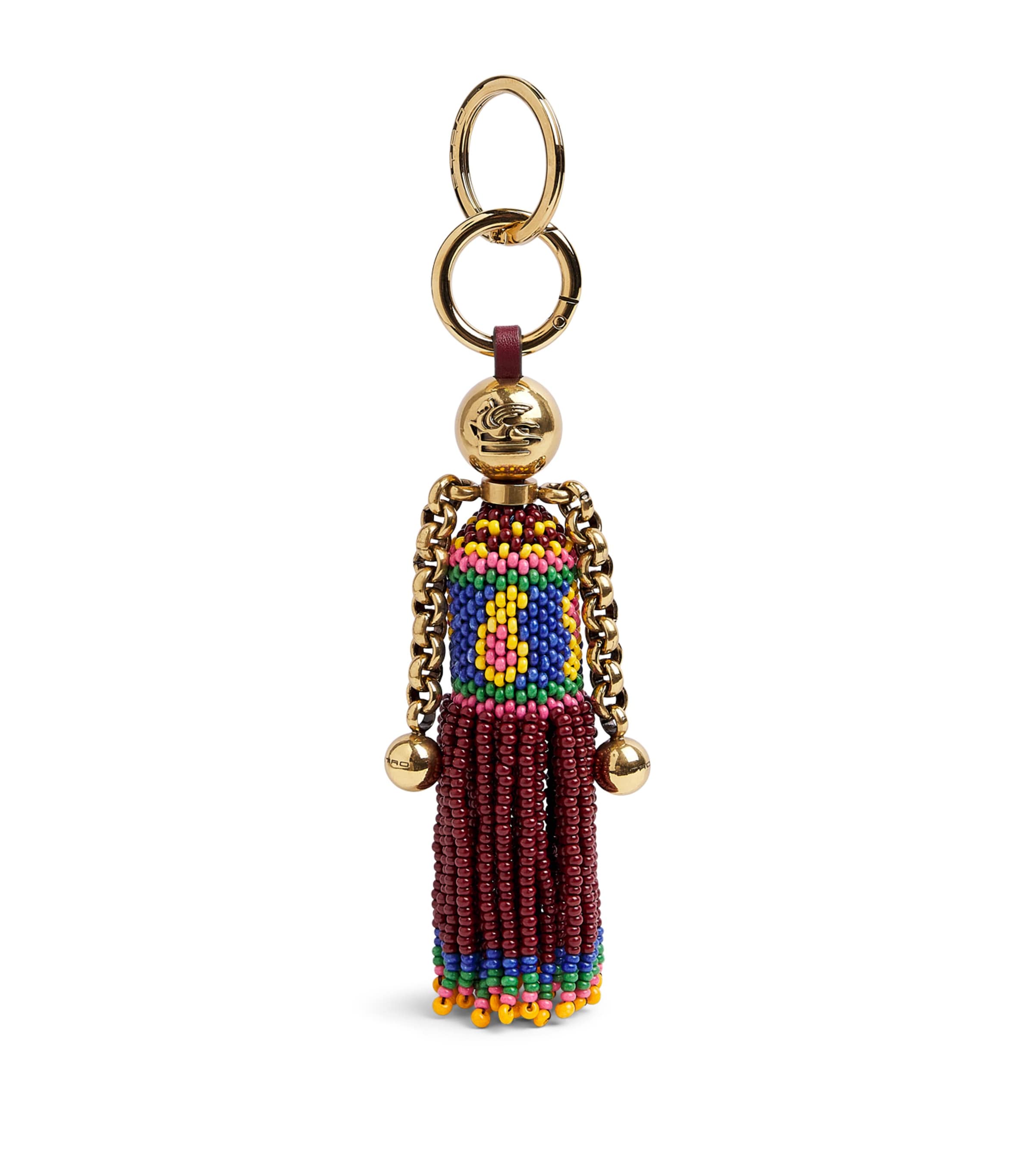 Etro Doll Charm Keyring Burgundy