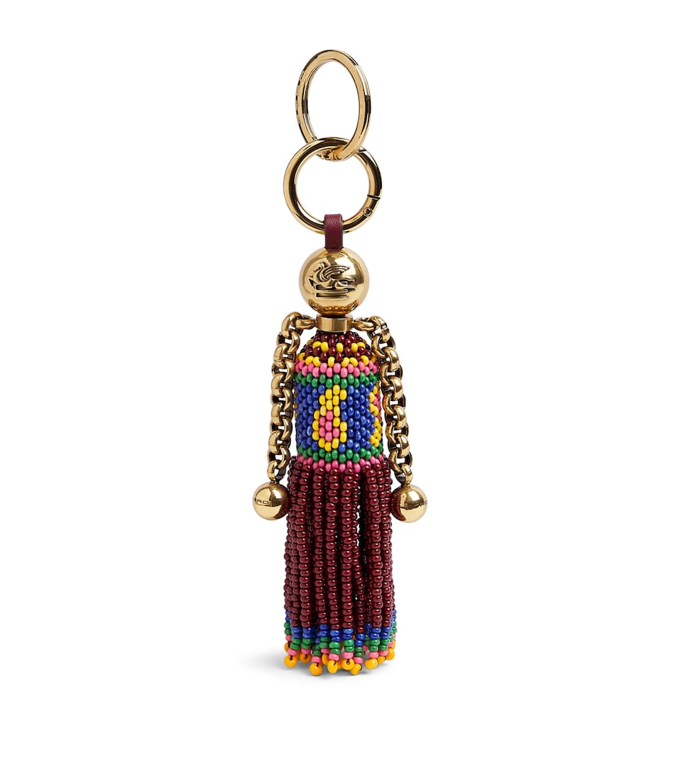 Etro Doll Charm Keyring Burgundy
