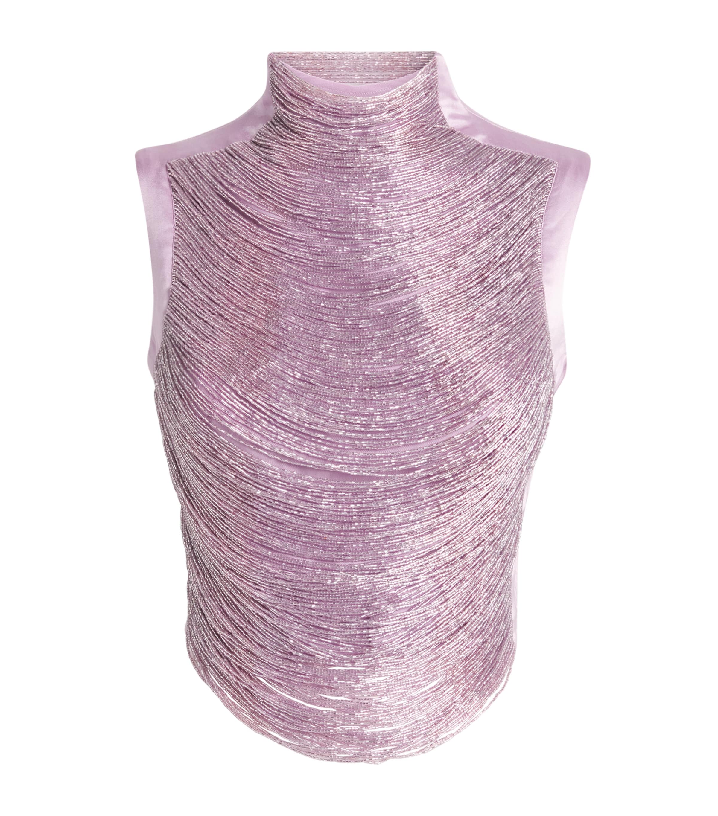 Cult Gaia Womens Beaded Taraji Top Sweet Pea