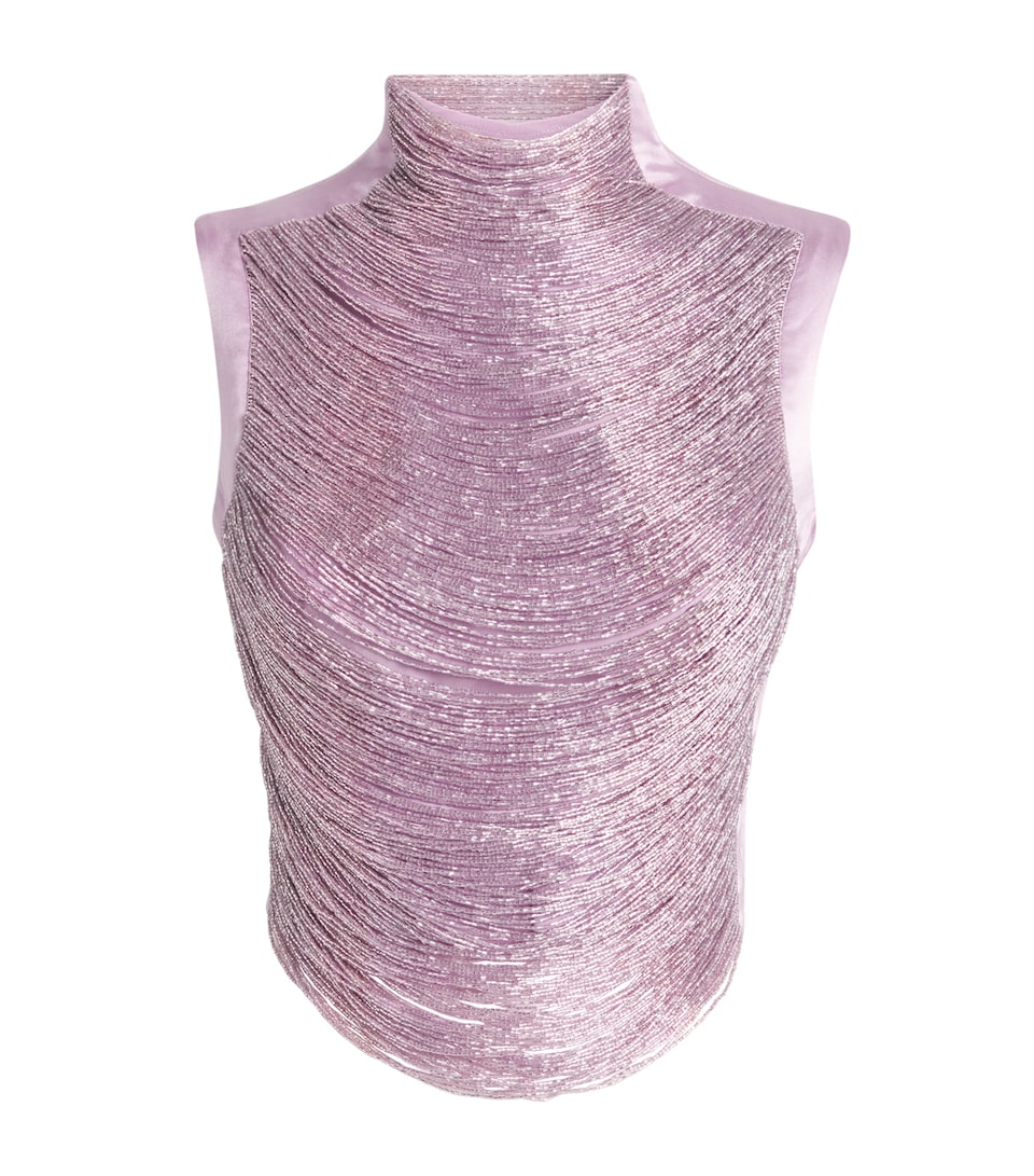 Cult Gaia Womens Beaded Taraji Top Sweet Pea