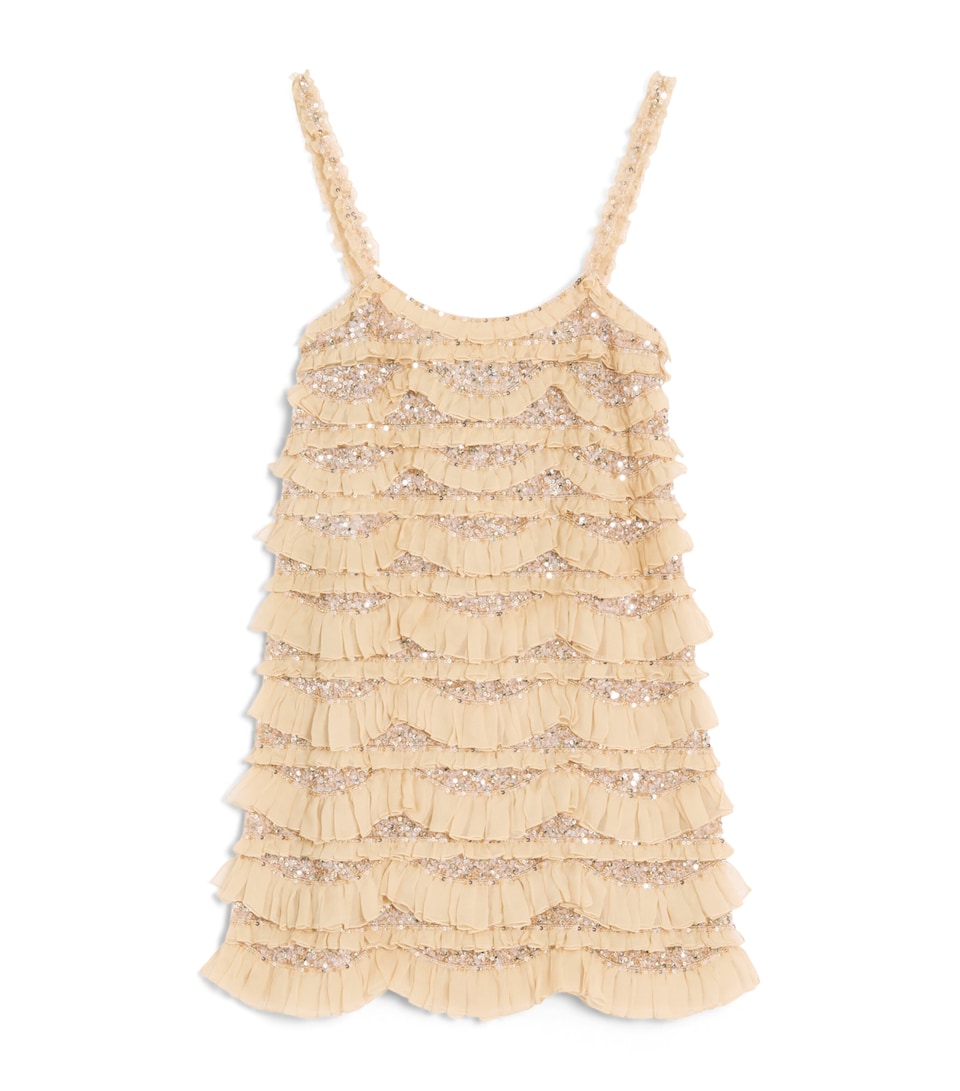 Silk Ruffled Mini Dress
