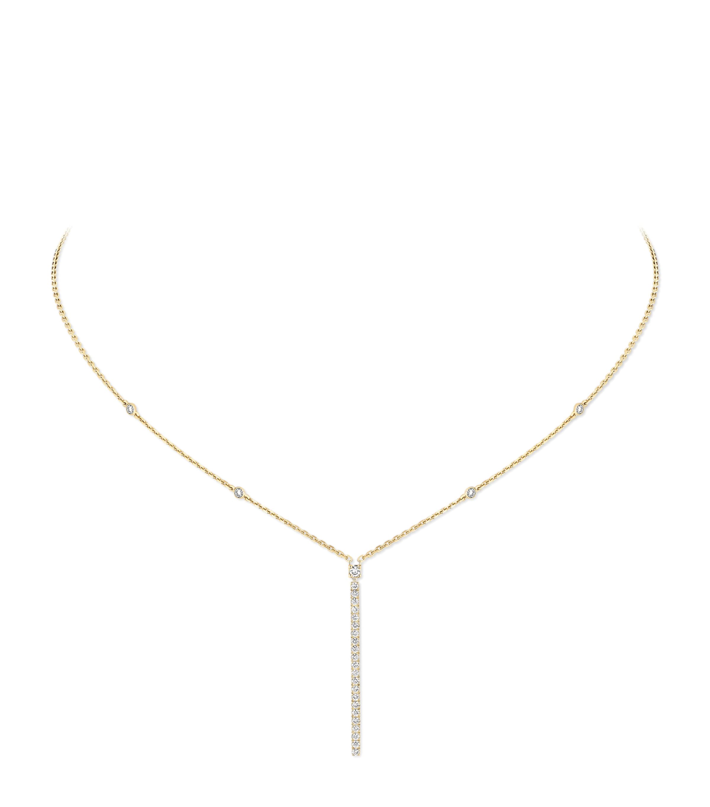 Messika Gatsby Yellow Gold and Diamond Necklace (0.38ct) Yellow Gold