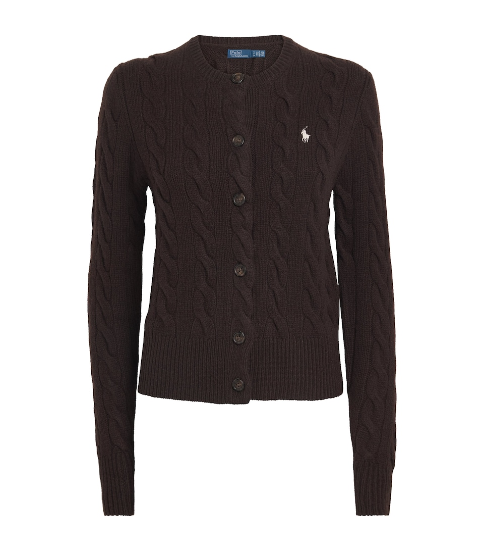 Wool-Cashmere Cable-Knit Cardigan