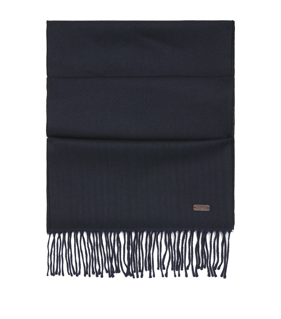 Eton Merino Wool Scarf Navy Blue