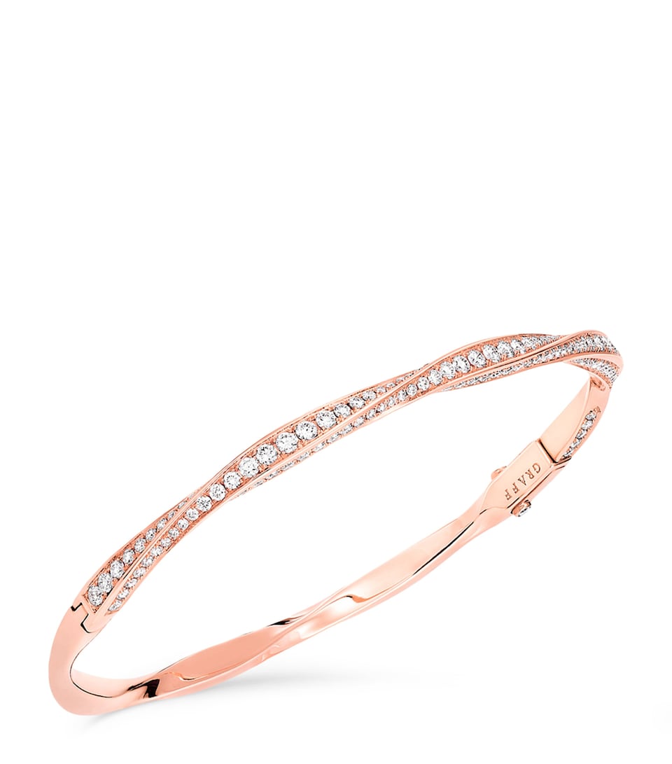 Rose Gold and Diamond Spiral Bracelet