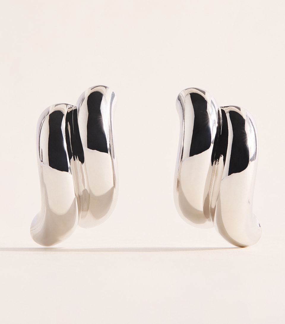 Eddie Borgo Silver-Plated Torsade Stud Earrings Silver