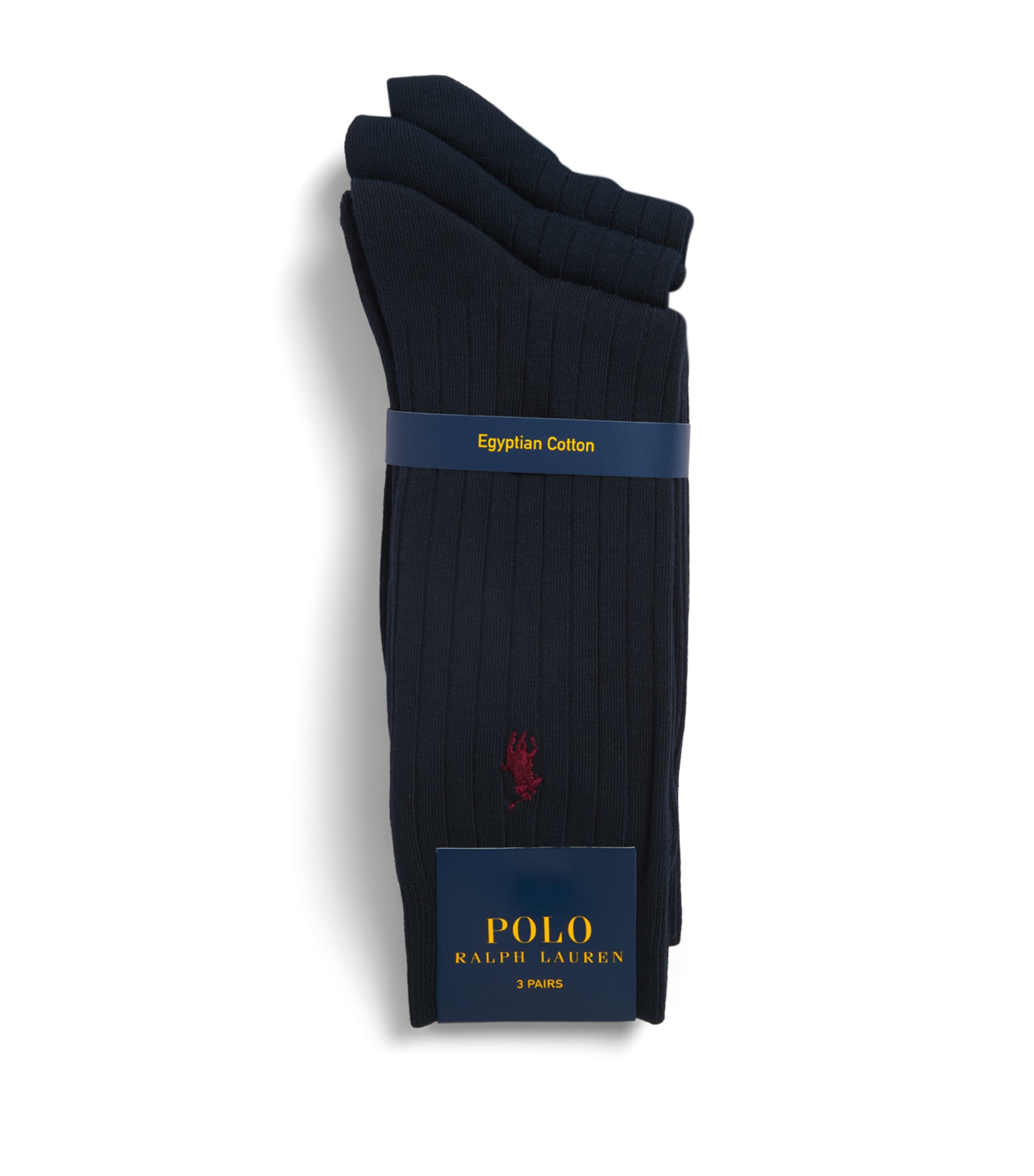 Polo Ralph Lauren Mens Egyptian Cotton-Blend Hudson Ankle Socks (Pack of 3) Navy