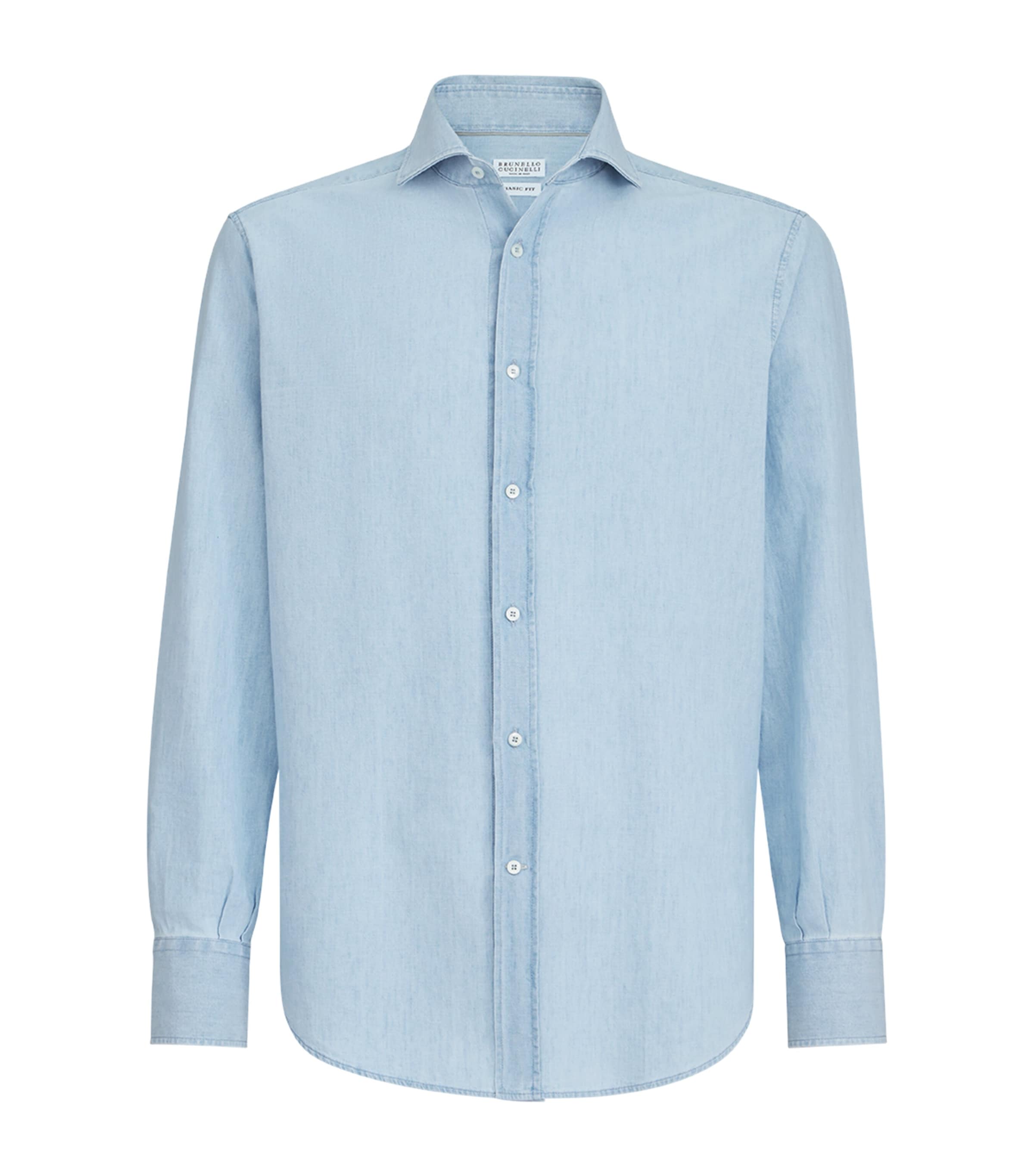 Brunello Cucinelli Mens Denim Shirt