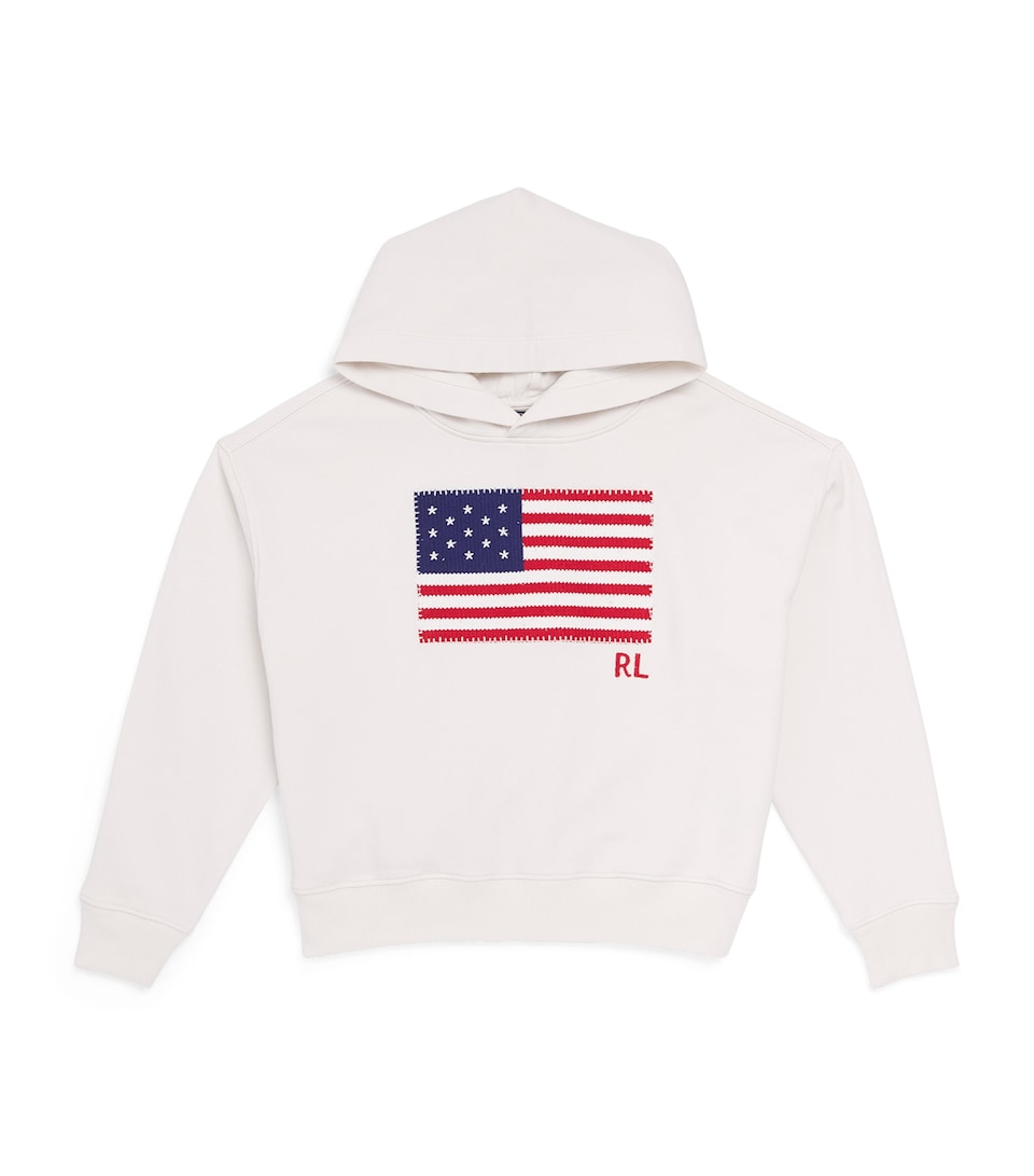 Cotton Embroidered Flag Hoodie (8-9 Years)