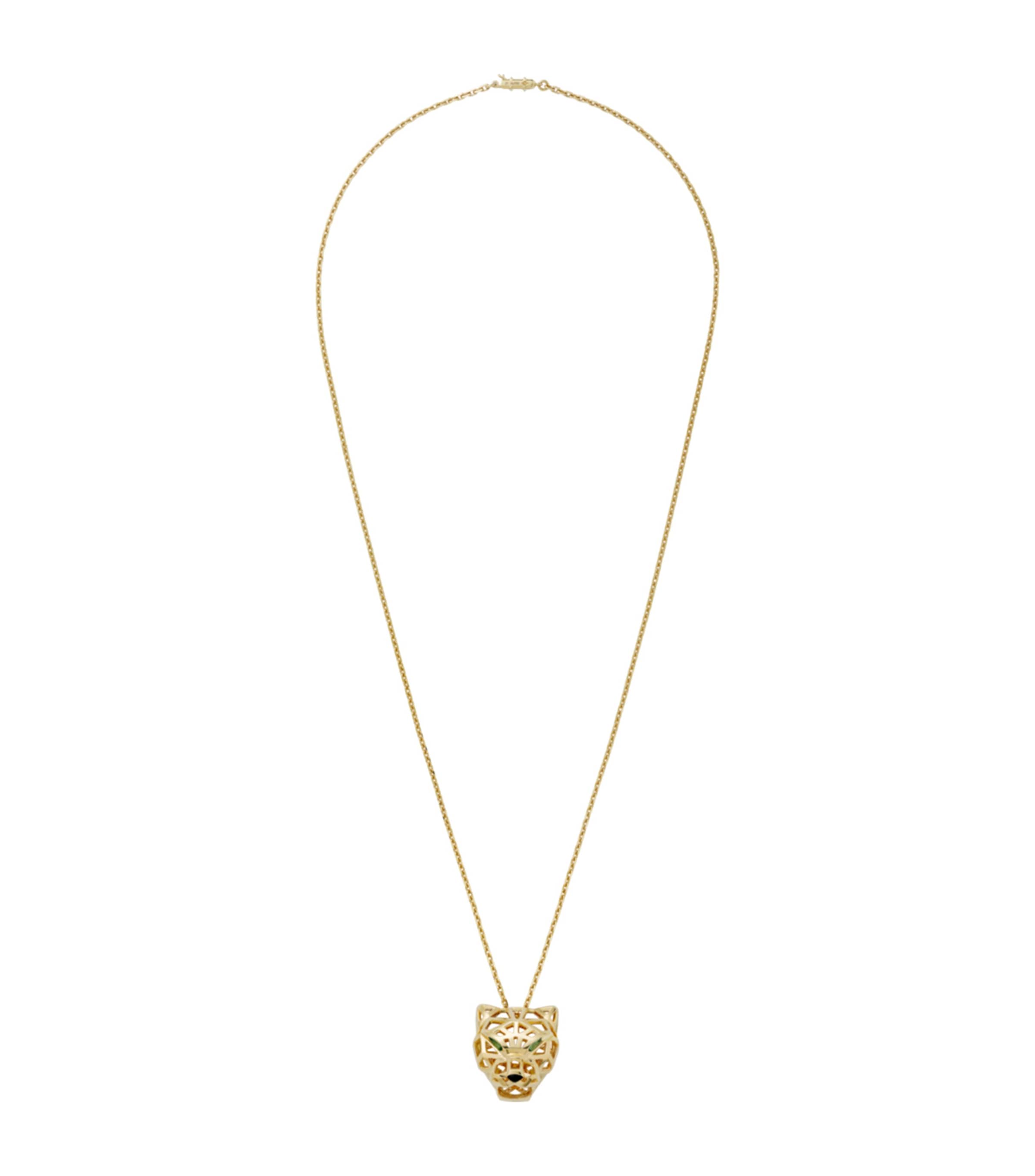 Yellow Gold, Tsavorite and Onyx Panthère de Cartier Necklace