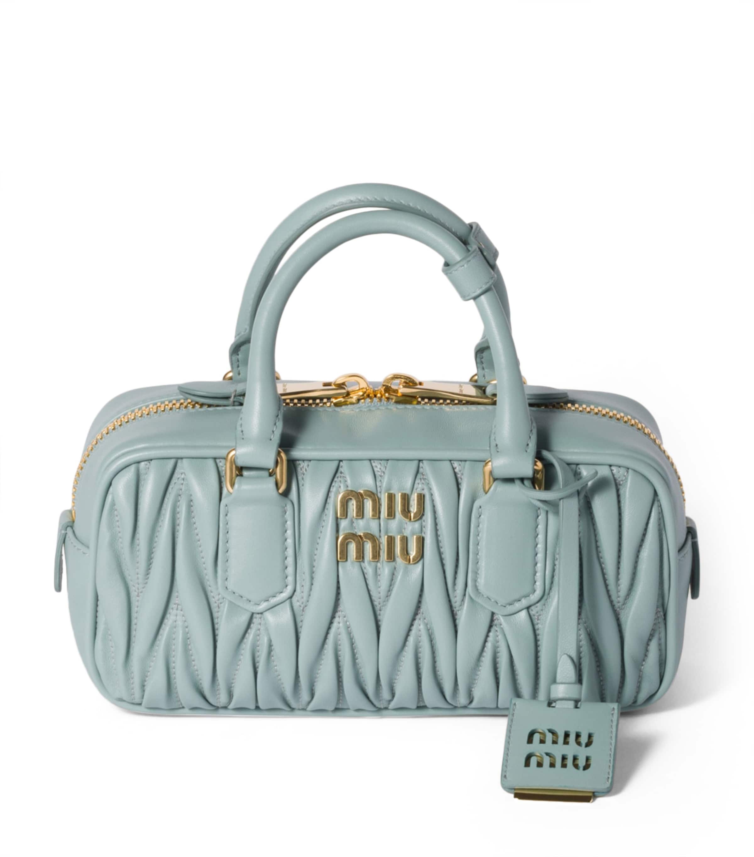 Miu Miu Matelassé Leather Arcadie Top-Handle Bag