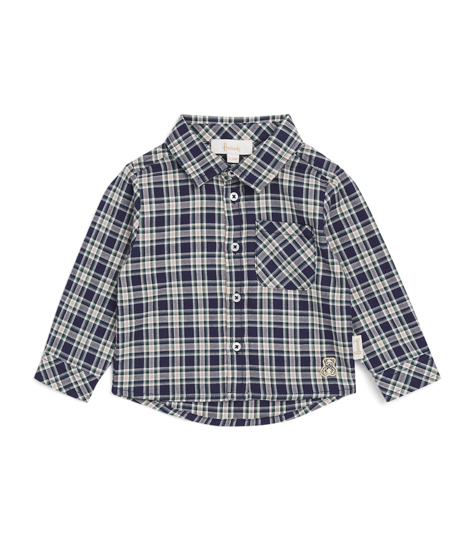 Harrods Cotton Check Shirt (0-18 Months) Navy
