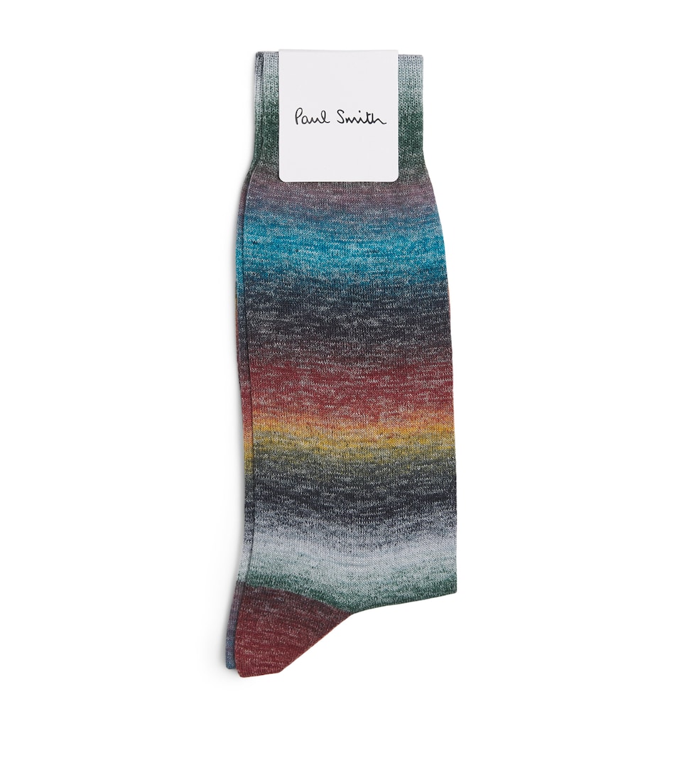 Paul Smith Mens Ombré Signature Stripe Socks Coloured