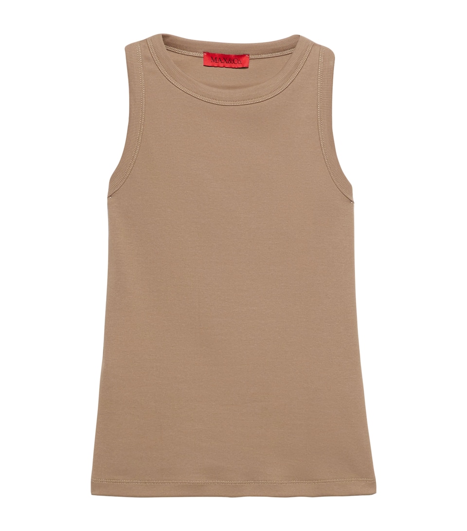 MAX&Co. Womens Stretch-Cotton Tank Top Mud