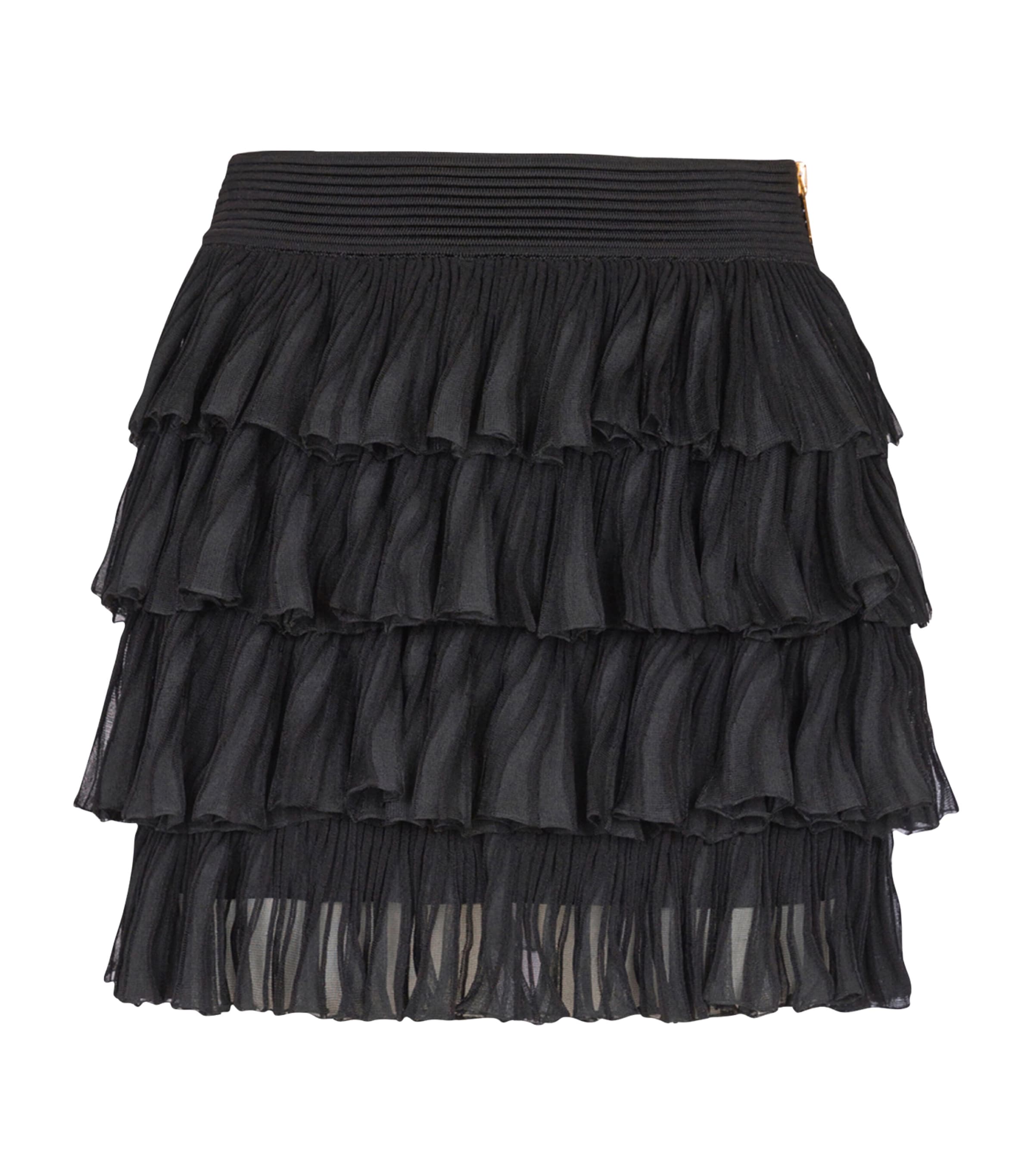 Ruffle Knit Mini Skirt