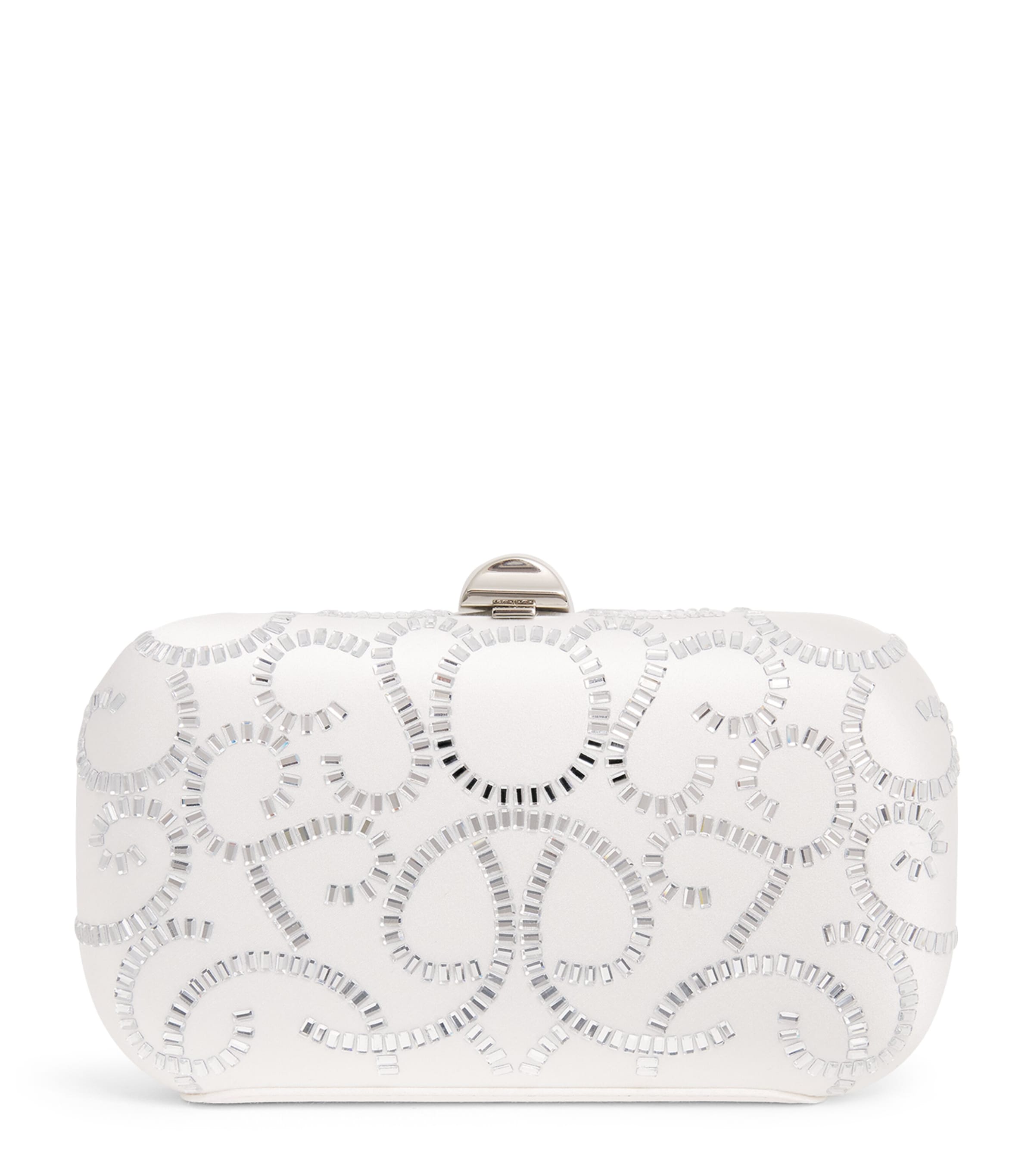 Rodo Satin Embellished Clutch Bag Mustard
