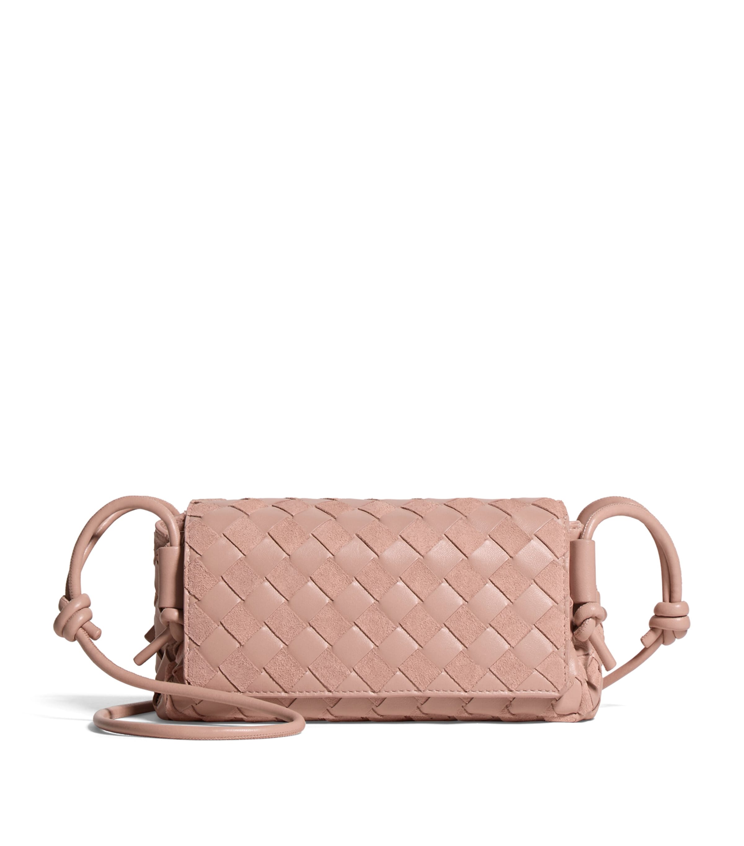 Bottega Veneta Leather-Suede Notturno Cross-Body Bag