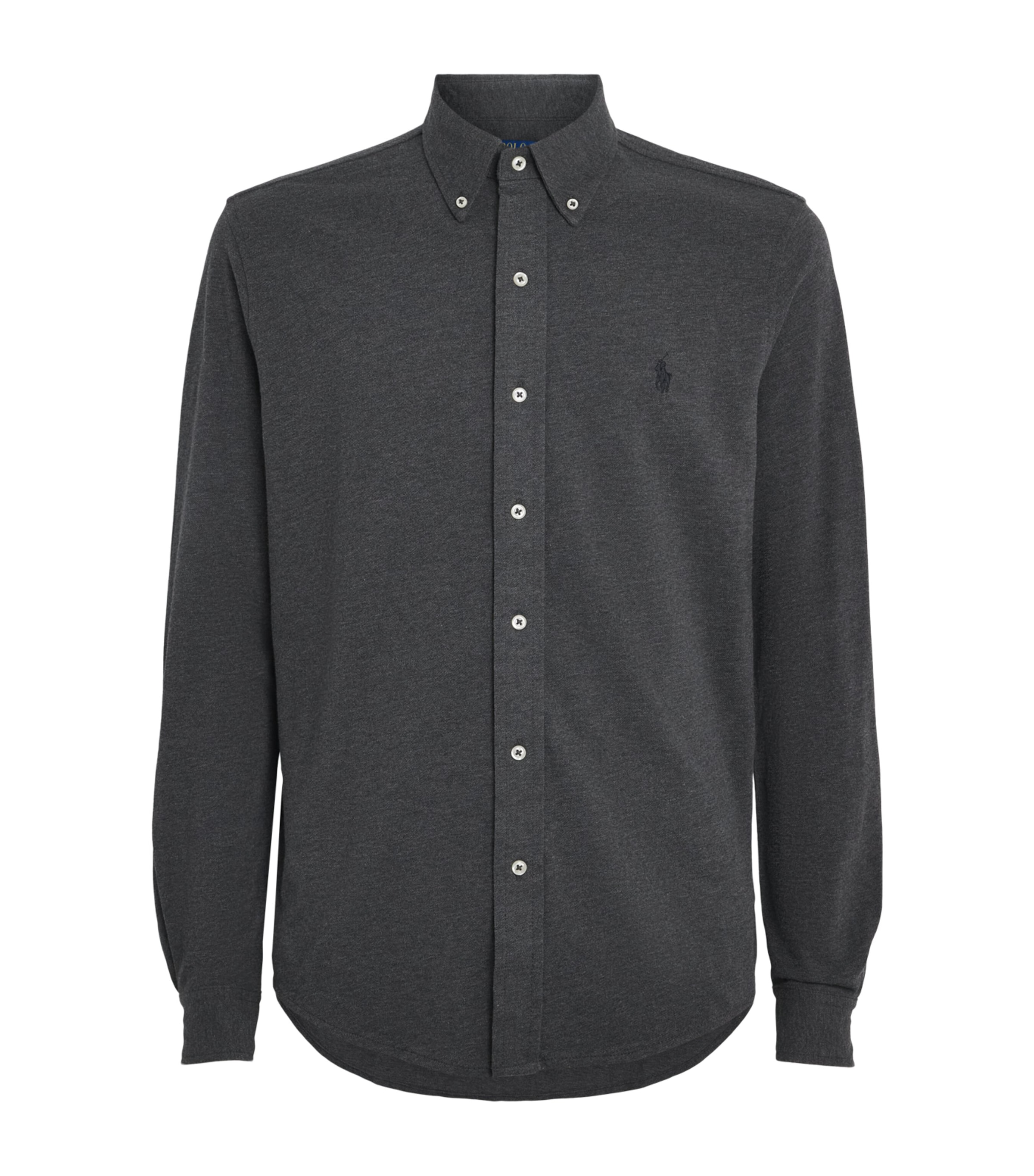 Polo Ralph Lauren Mens Cotton Mesh Shirt Windsor Hther