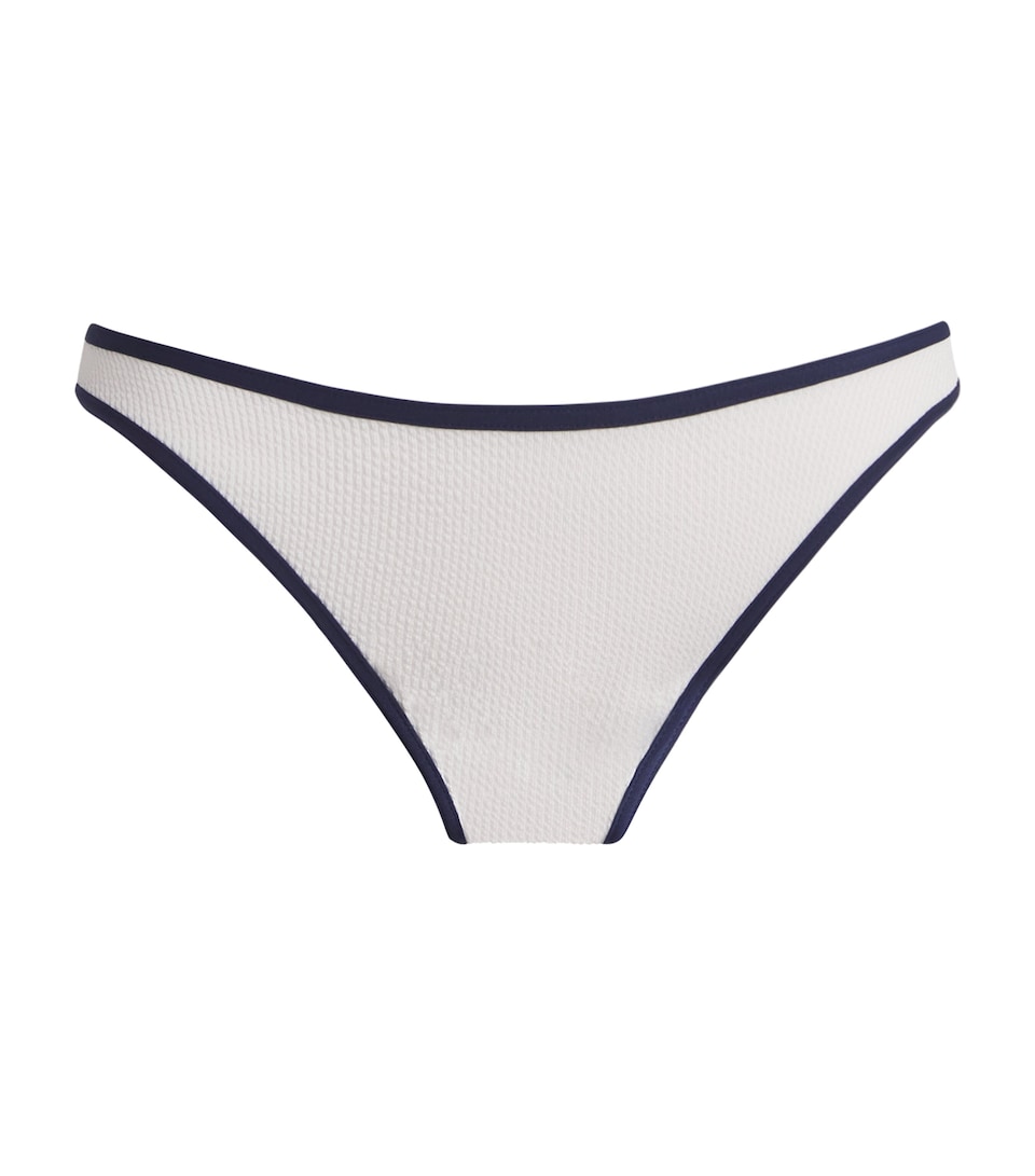 Melissa Odabash Womens Vigo Bikini Bottoms White Ridges/navy