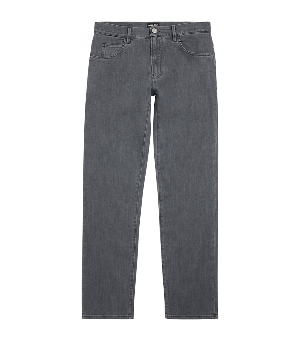 Stretch-Cotton Straight Jeans