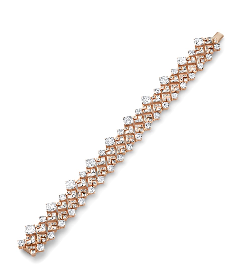Boodles Rose Gold and Diamond The Pallace Collection Tudor Skyline Bracelet Rose Gold