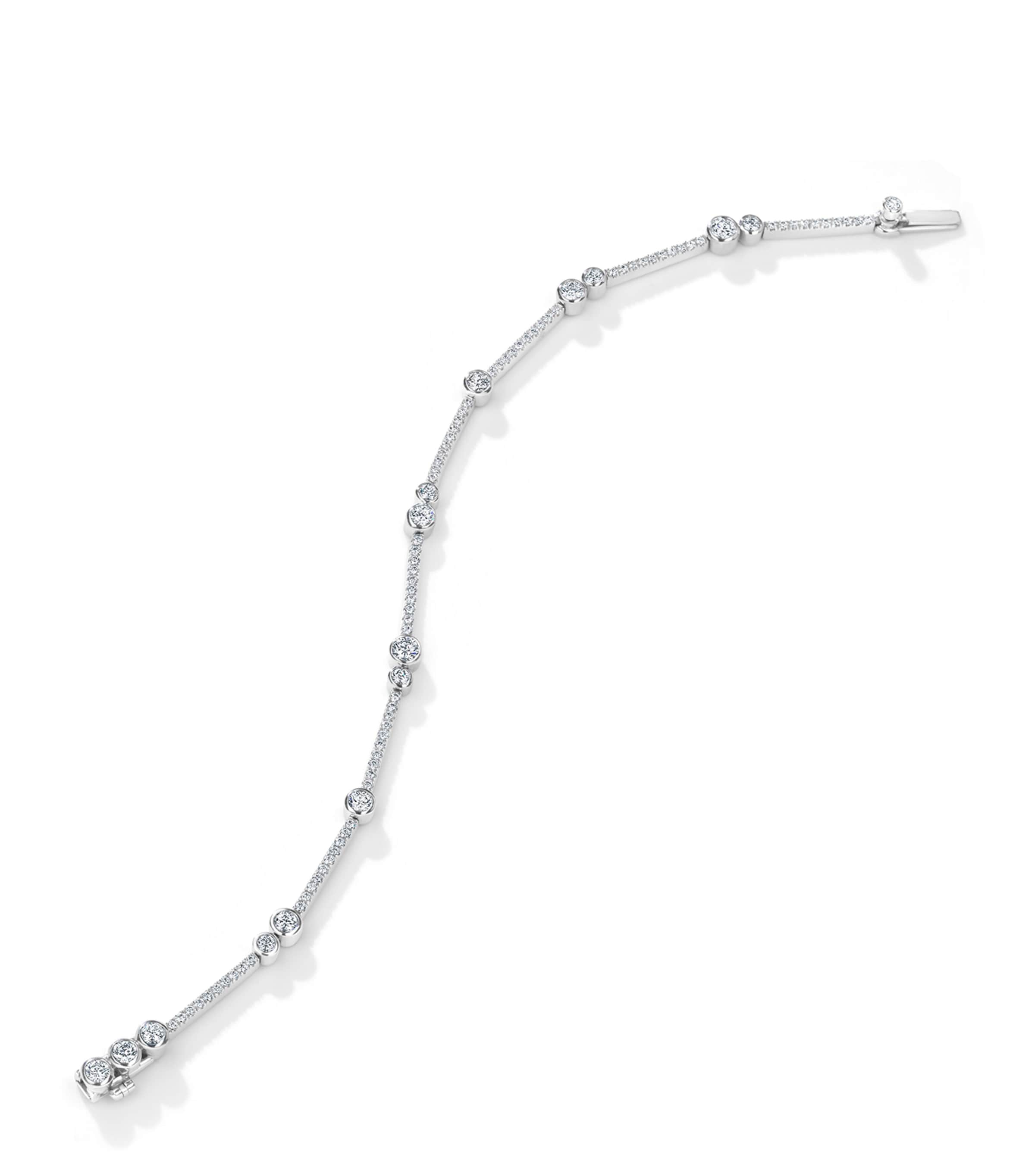 Boodles Platinum and Diamond Waterfall Bracelet Platinum