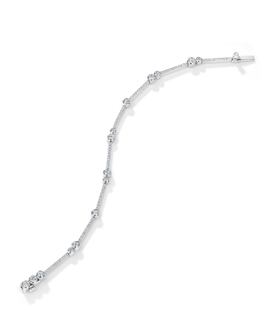 Boodles Platinum and Diamond Waterfall Bracelet Platinum