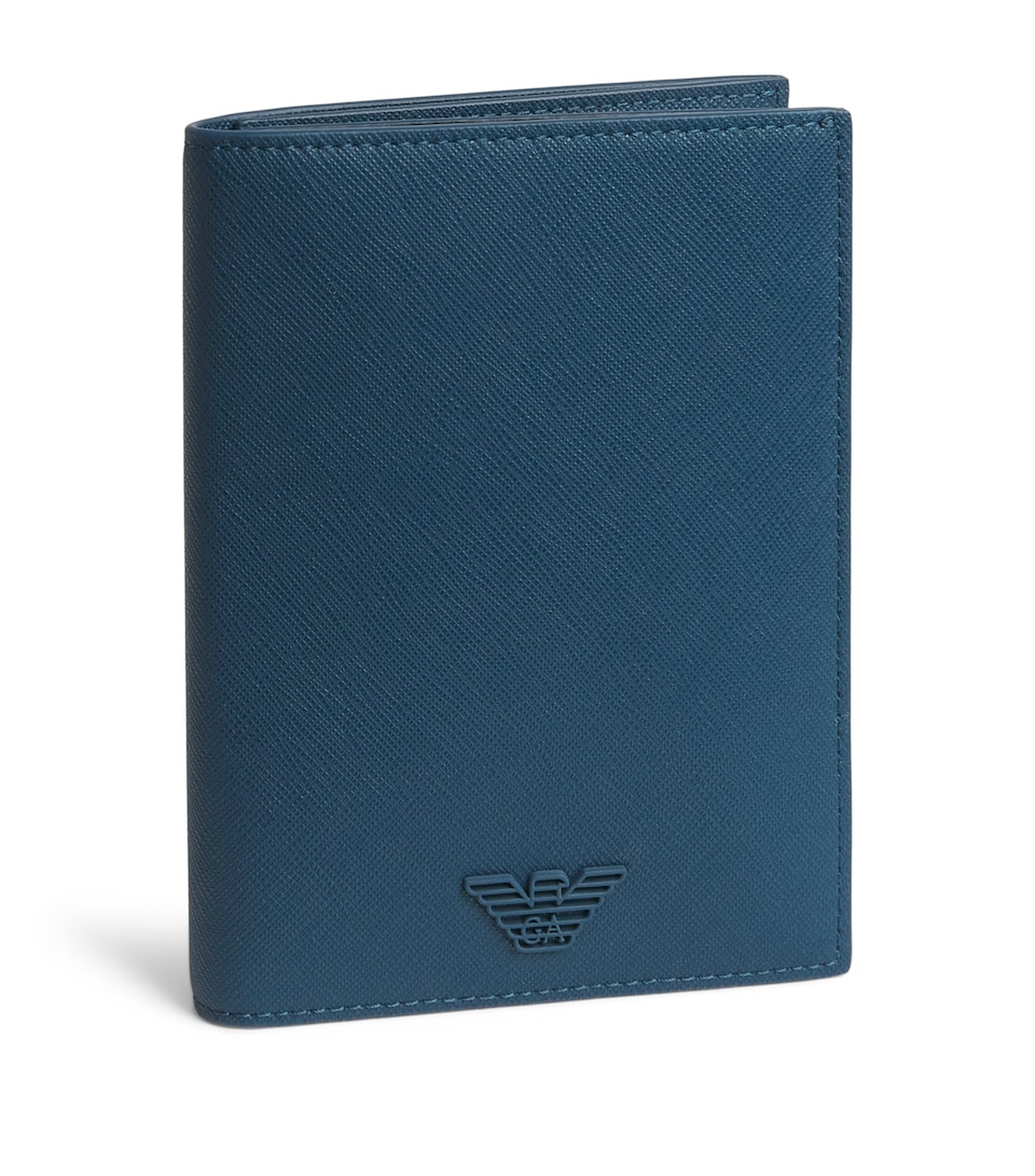 Emporio Armani Saffiano Leather Passport Holder