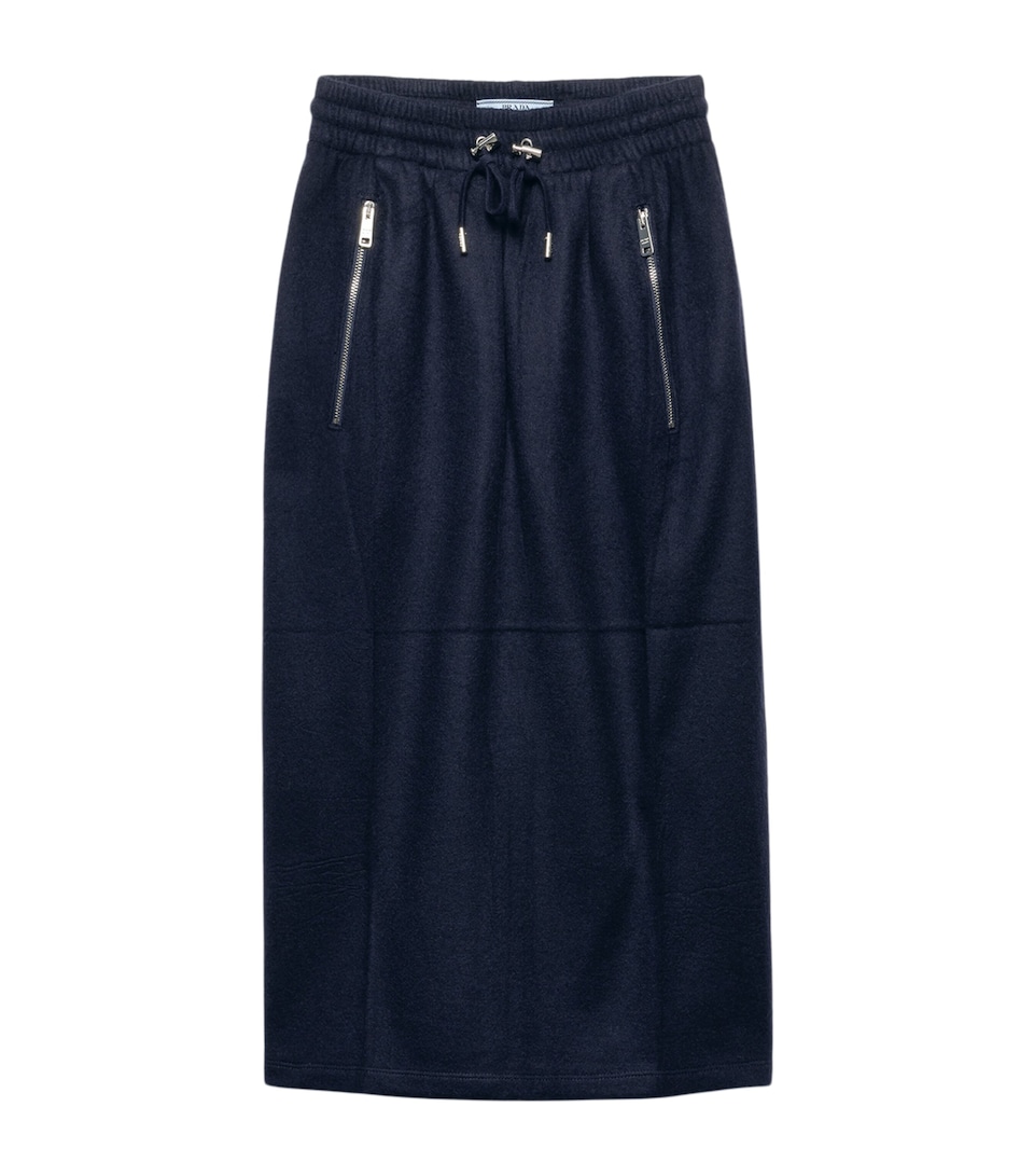 Wool-Cashmere Midi Skirt