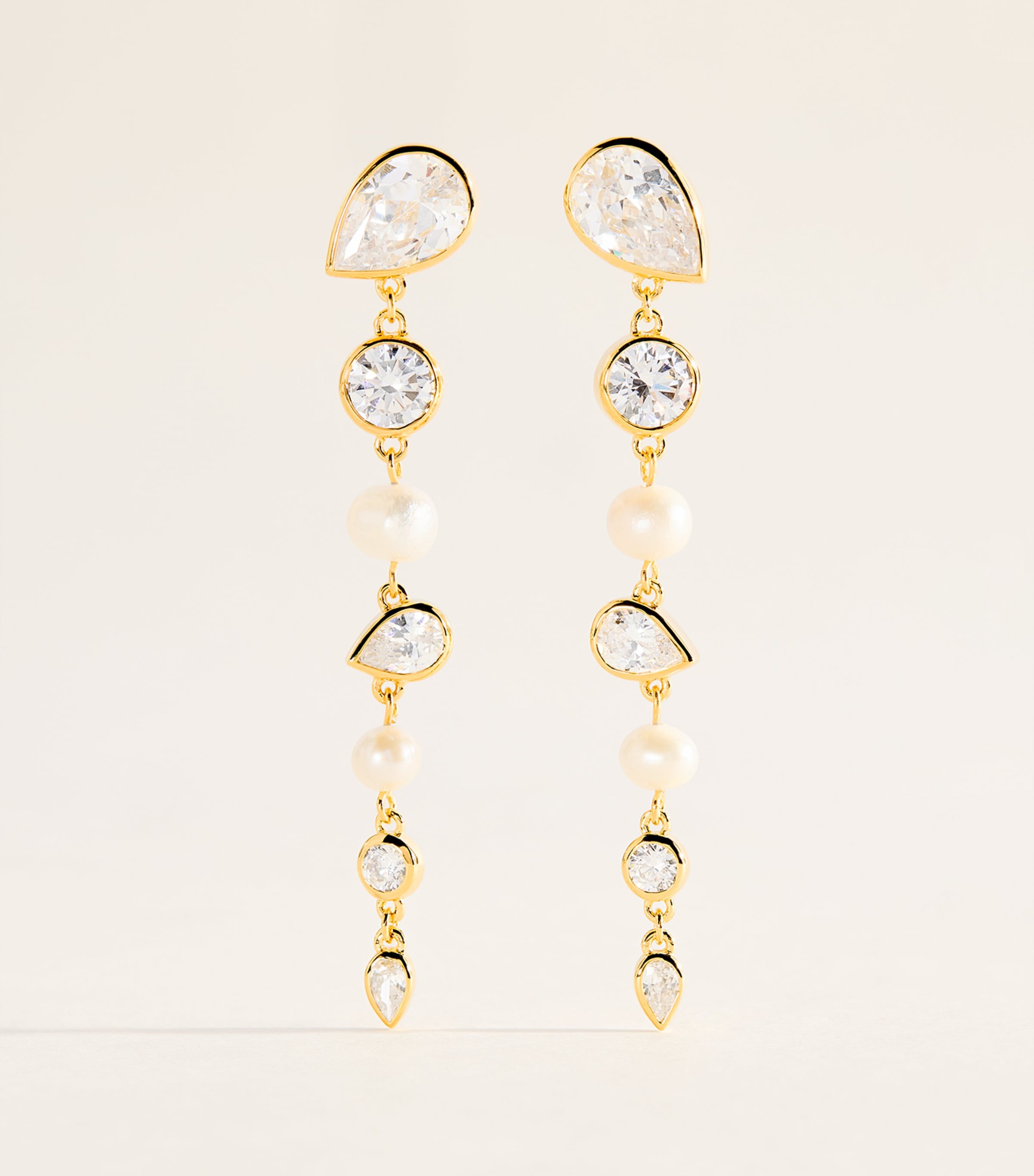 Completedworks Crystal The Light of the Past Drop Earrings Gold Plated