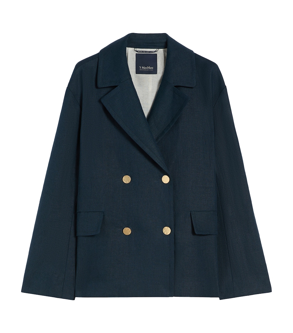 Linen Double-Breasted Avenue Blazer