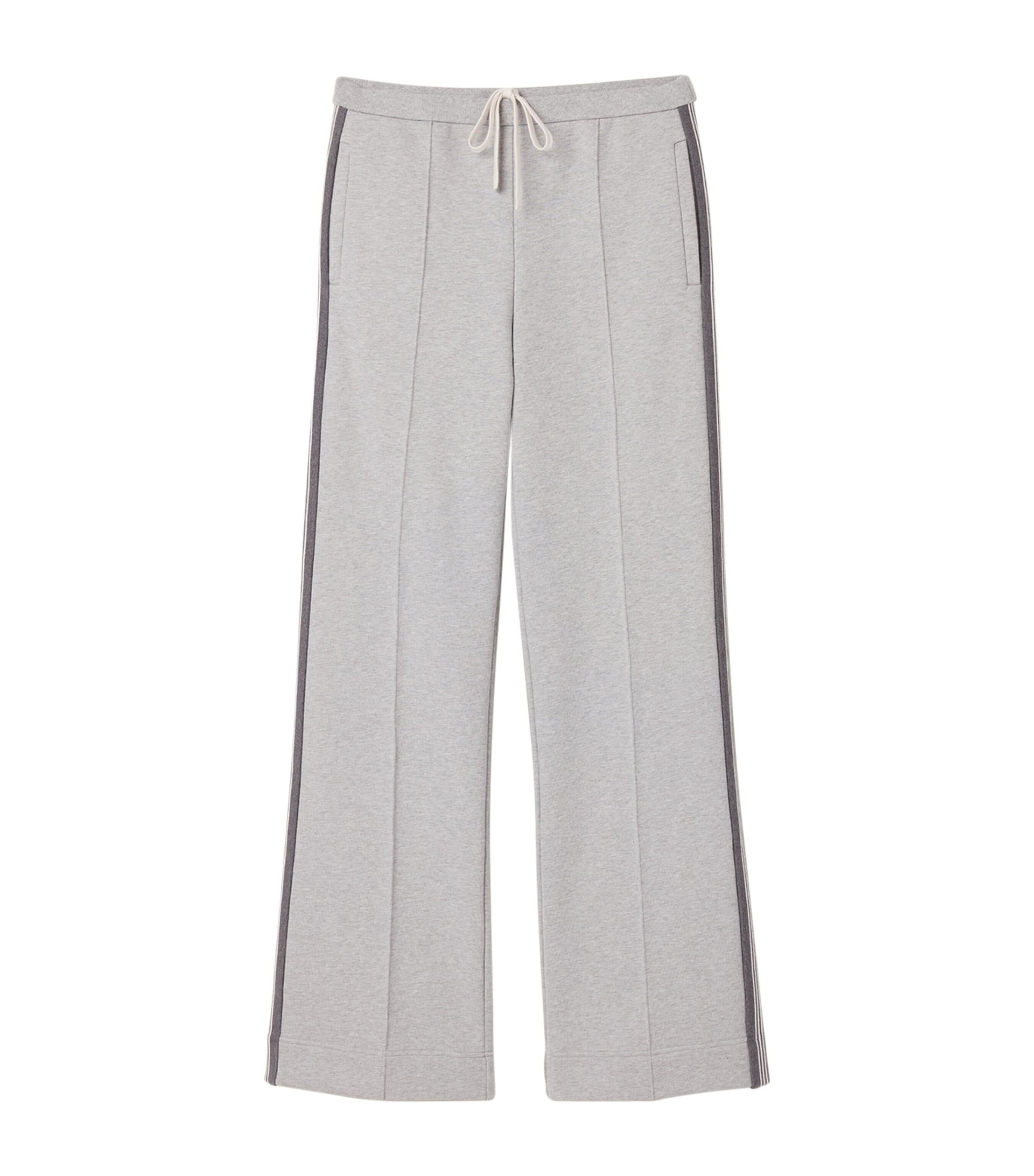 Miu Miu Womens Cotton Fleece Stripe Sweatpants