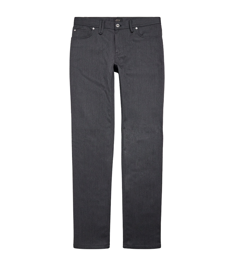 Wool-Cotton Straight Jeans