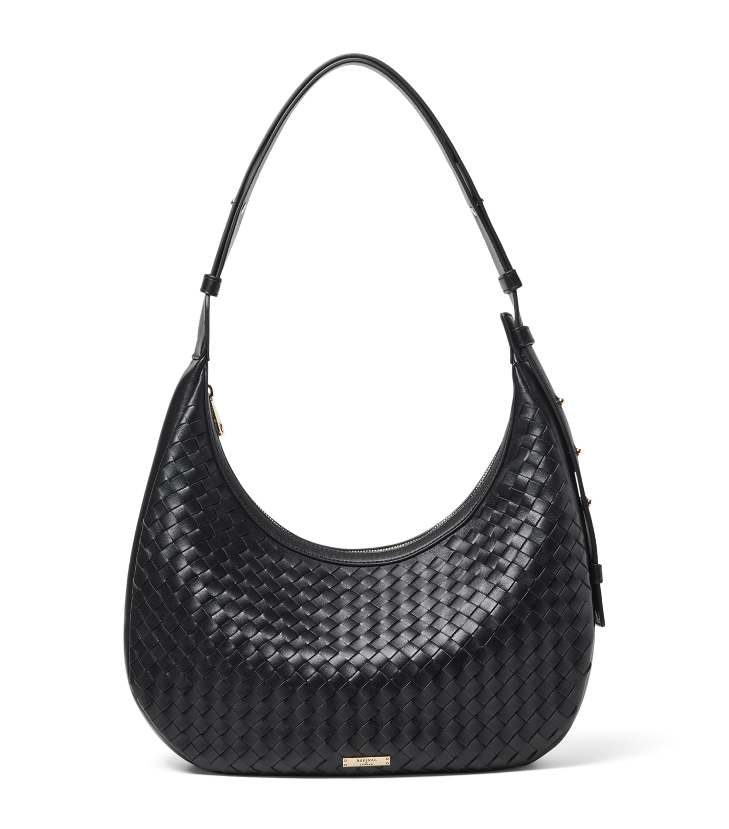 Aspinal Of London Large Soho Crescent Cross-Body Bag Black