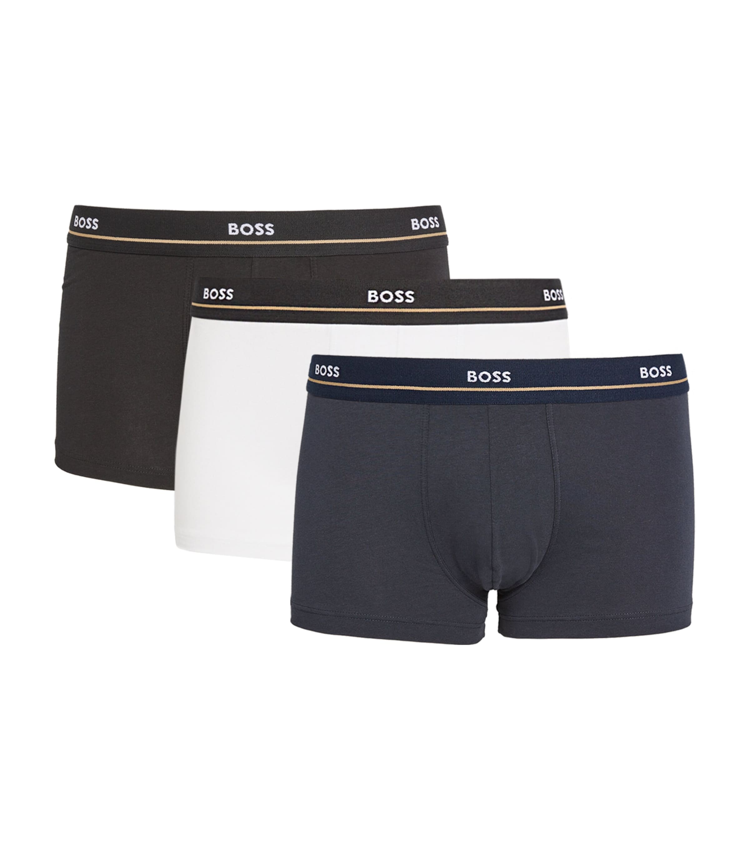 BOSS Mens Stretch-Cotton Logo Trunks (Pack of 5)