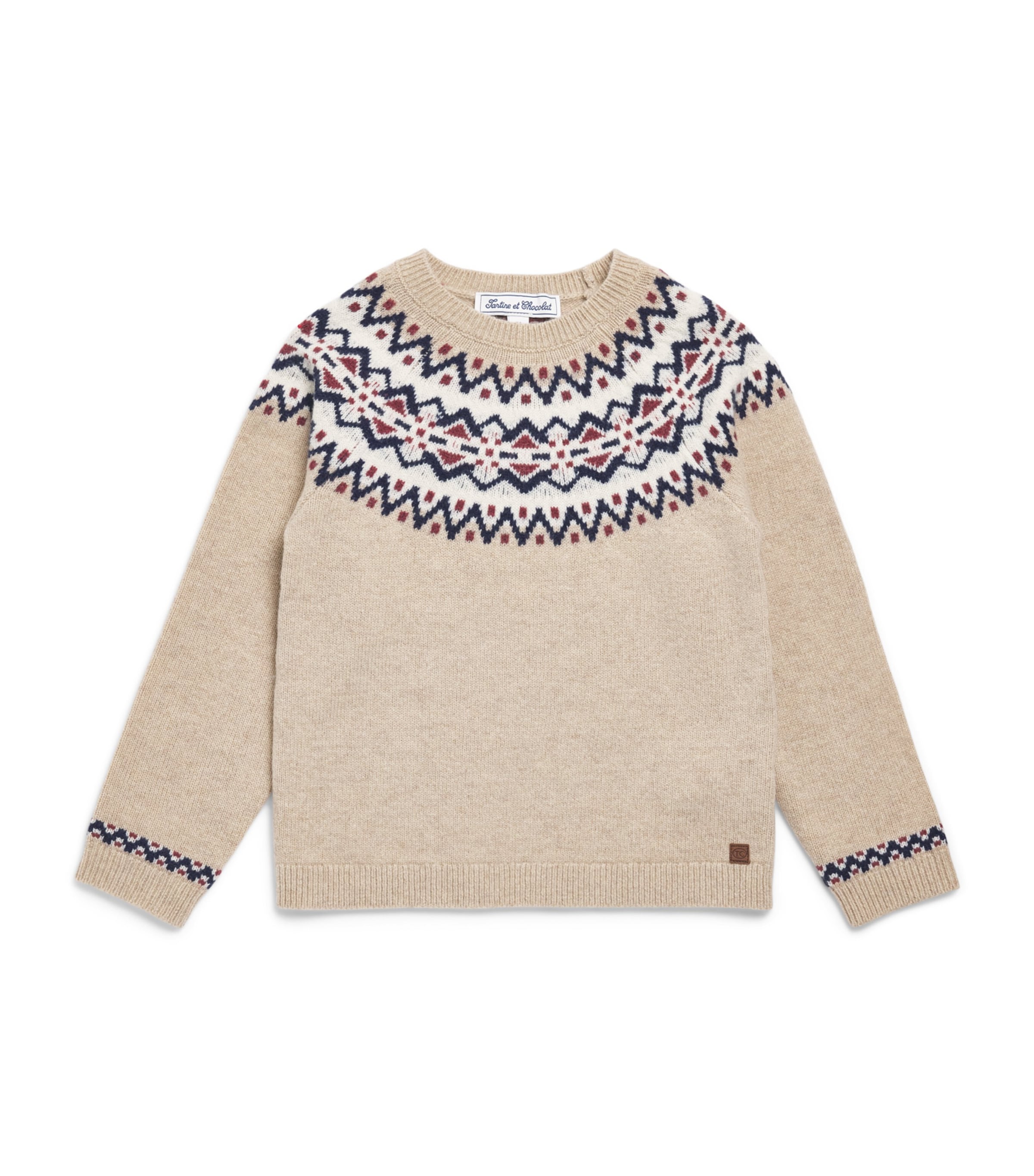Tartine et Chocolat Wool Geometric Sweater (5-12 Years) Chiné