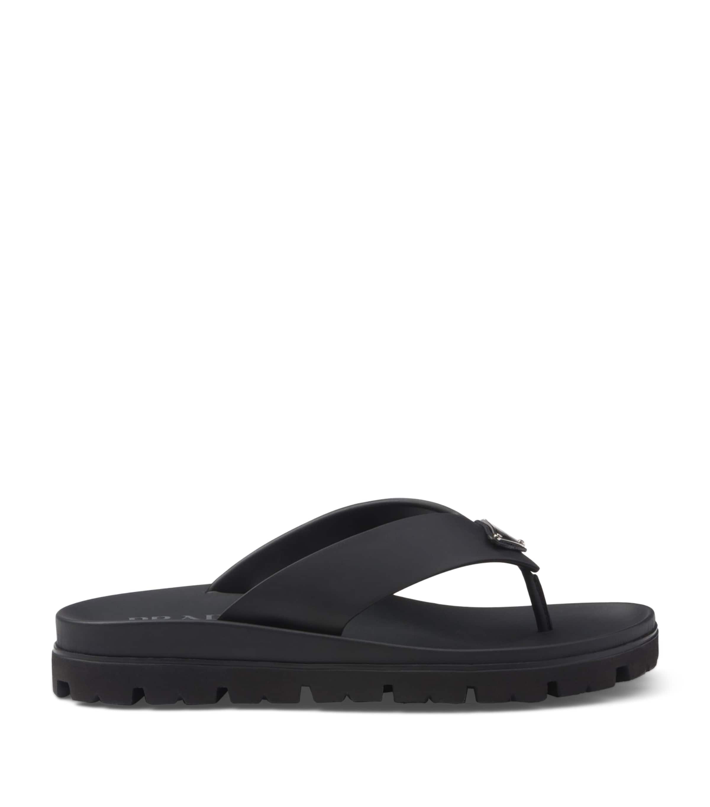 Rubber Logo Thong Sandals
